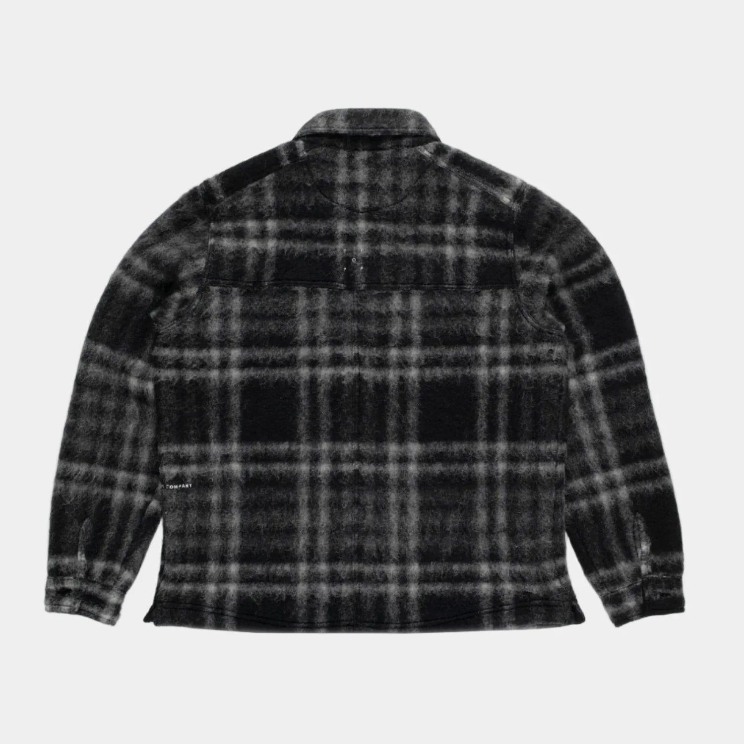 Pop Trading Company Checked Wool Shirt Jacket - Black/Charcoal