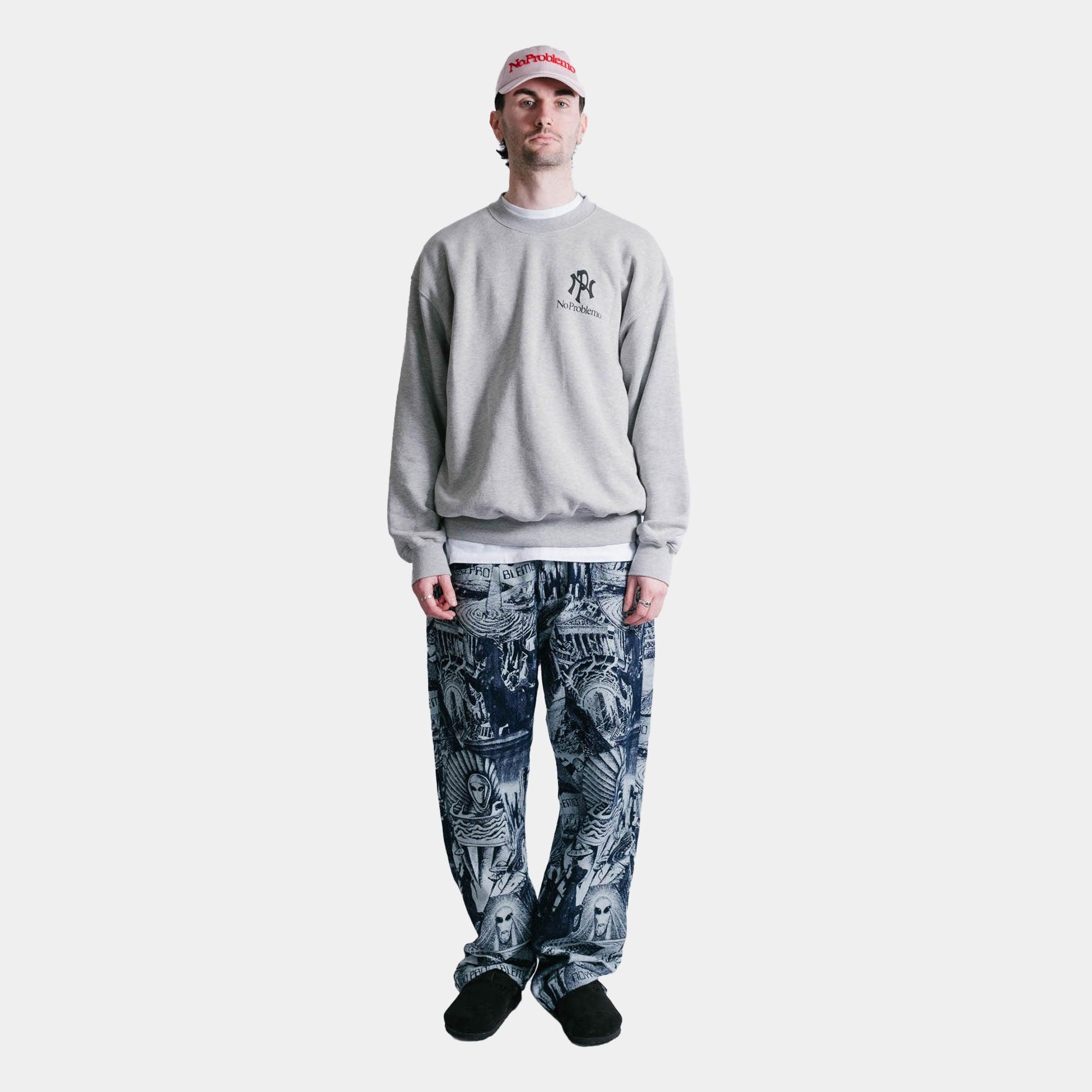 No Problemo NYP Sweatshirt - Grey Marl - Never Never
