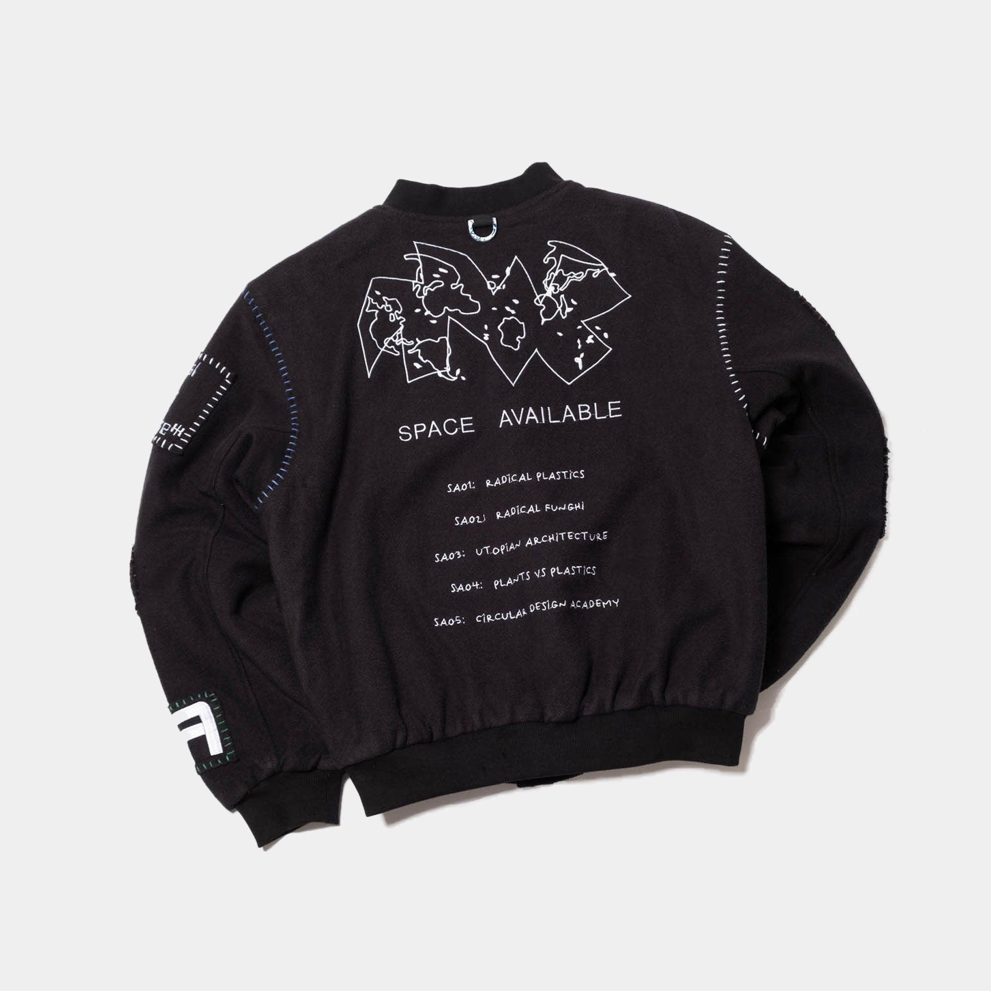 Space Available Studio Varsity Jacket - Black - Never Never