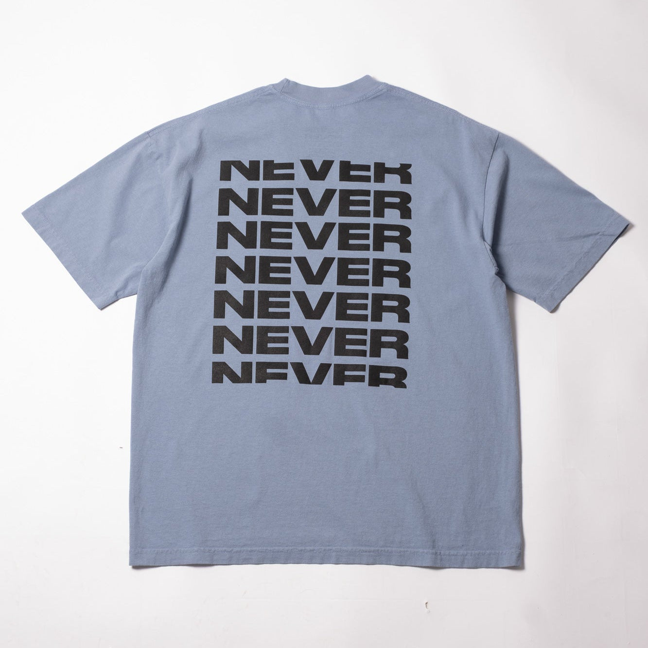 Never Never Stack Tee - Washed Blue