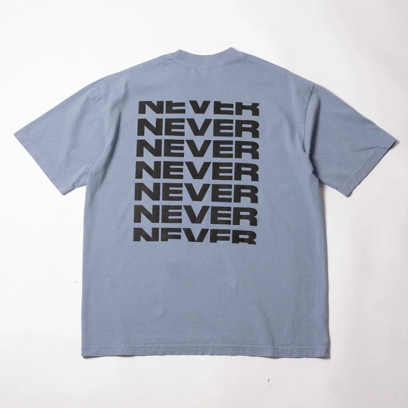 Never Never Stack Tee - Washed Blue