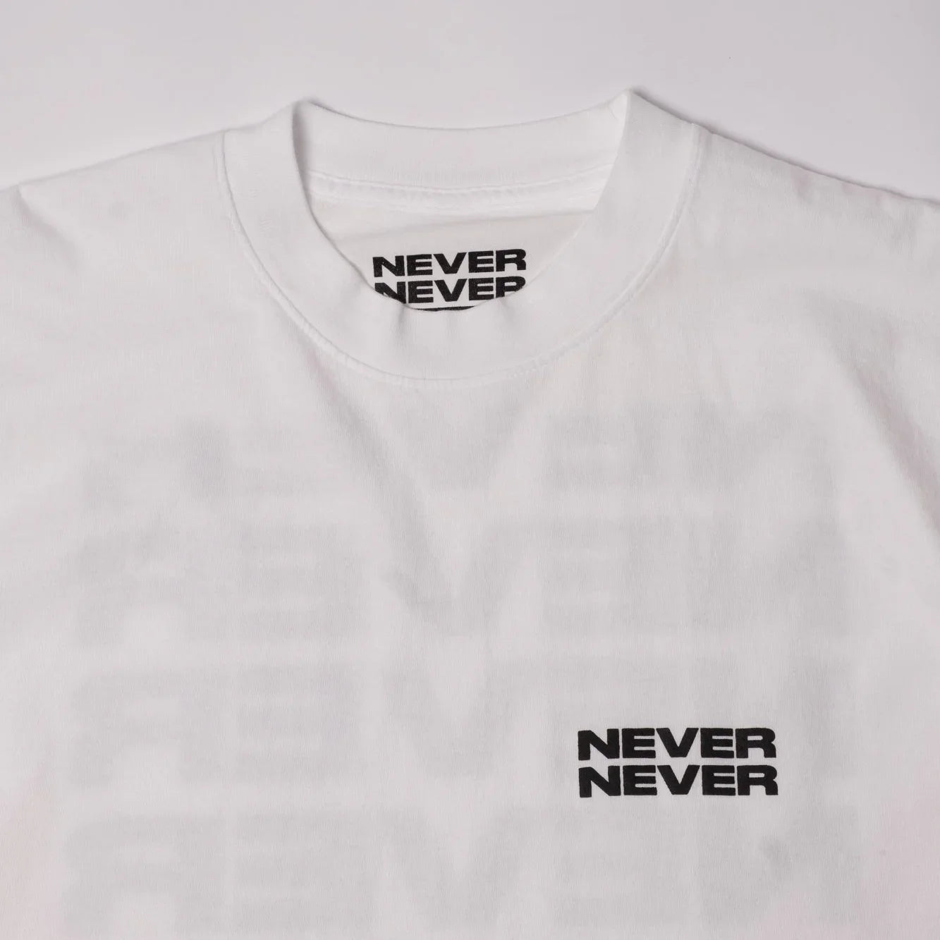 Never Never Stack Tee - White