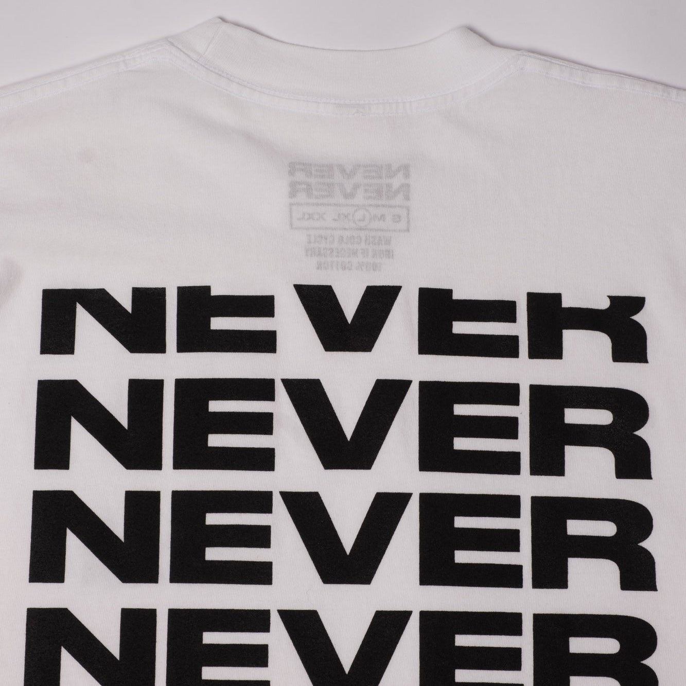 Never Never Stack Tee - White
