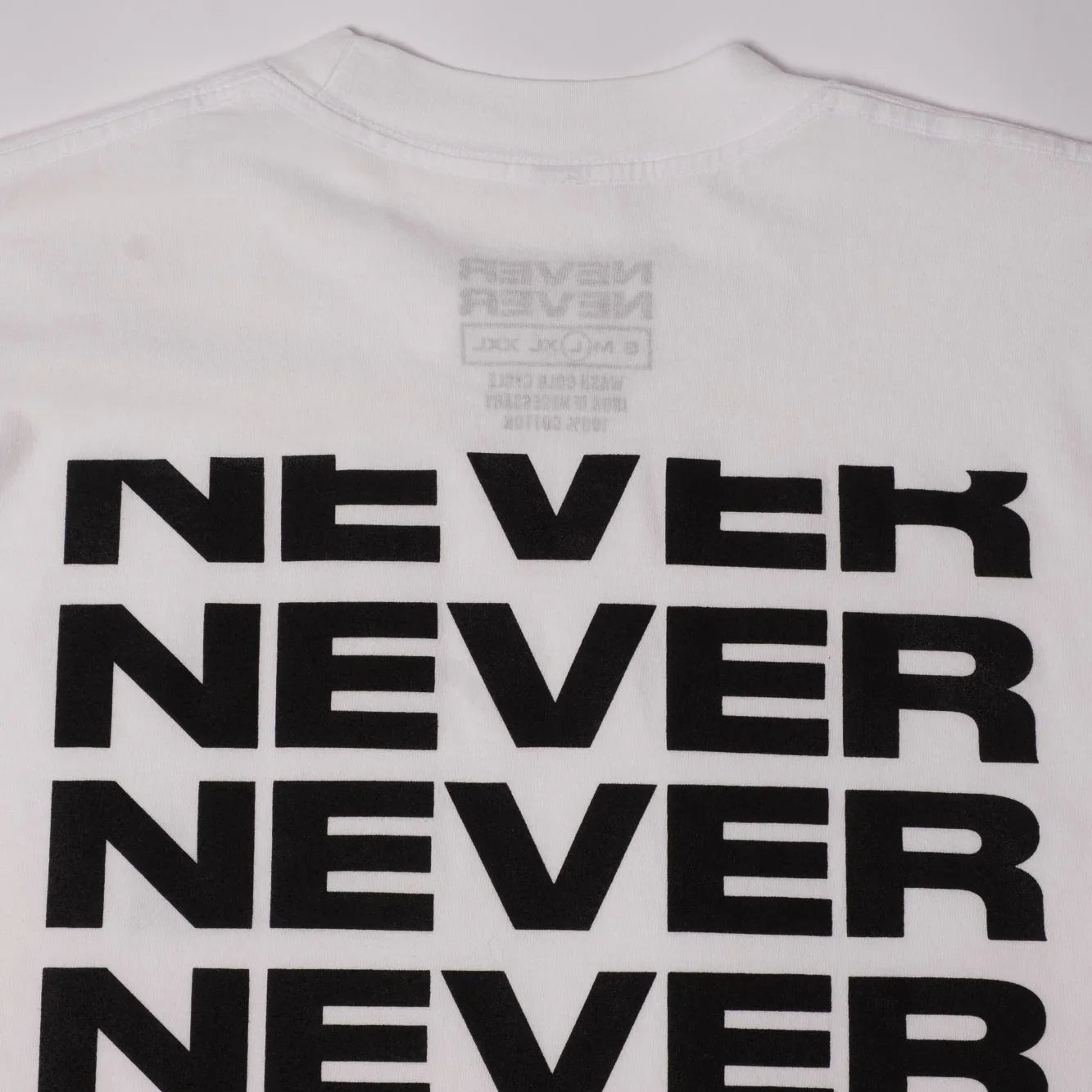 Never Never Stack Tee - White