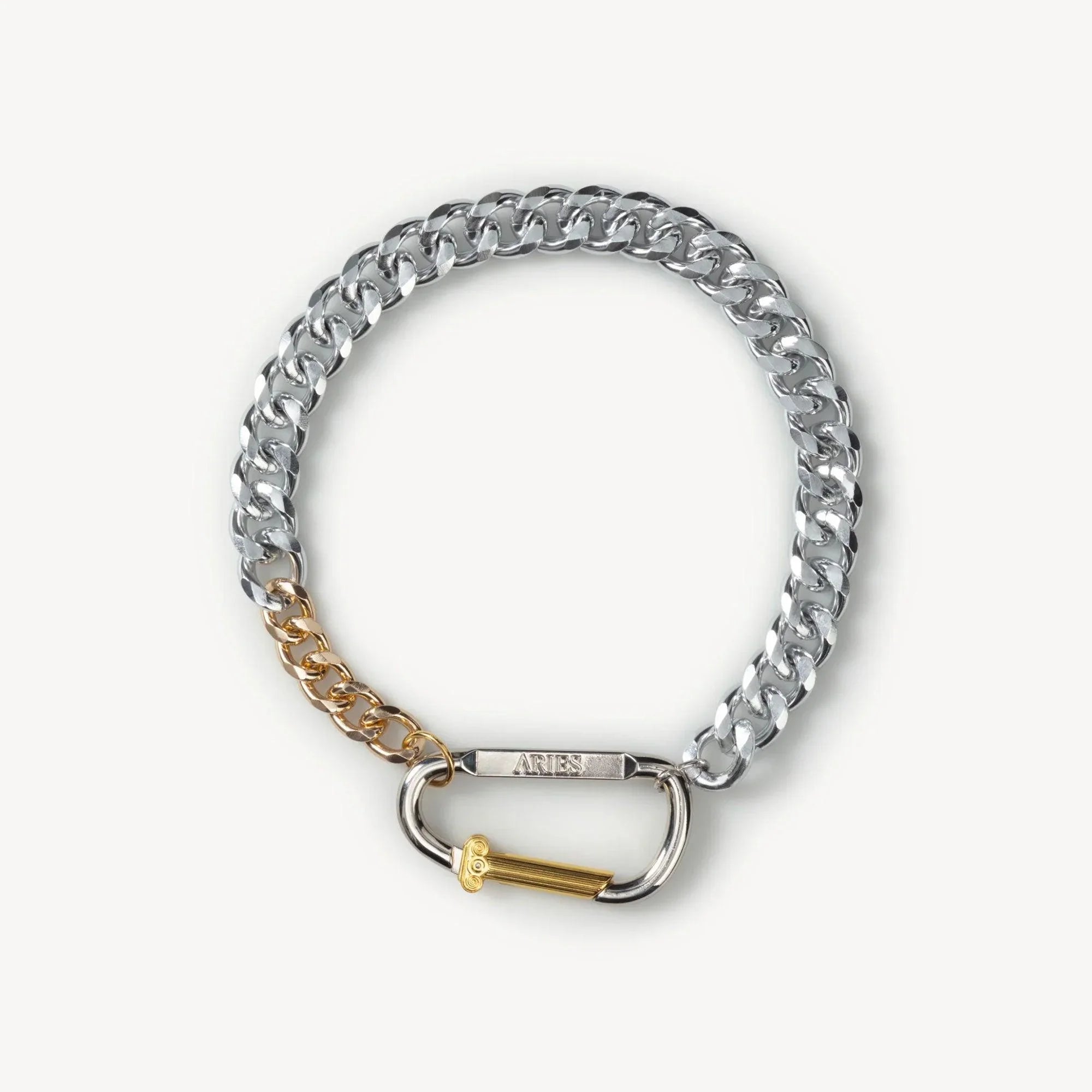 Aries Column Carabiner Necklace - Silver - Never Never