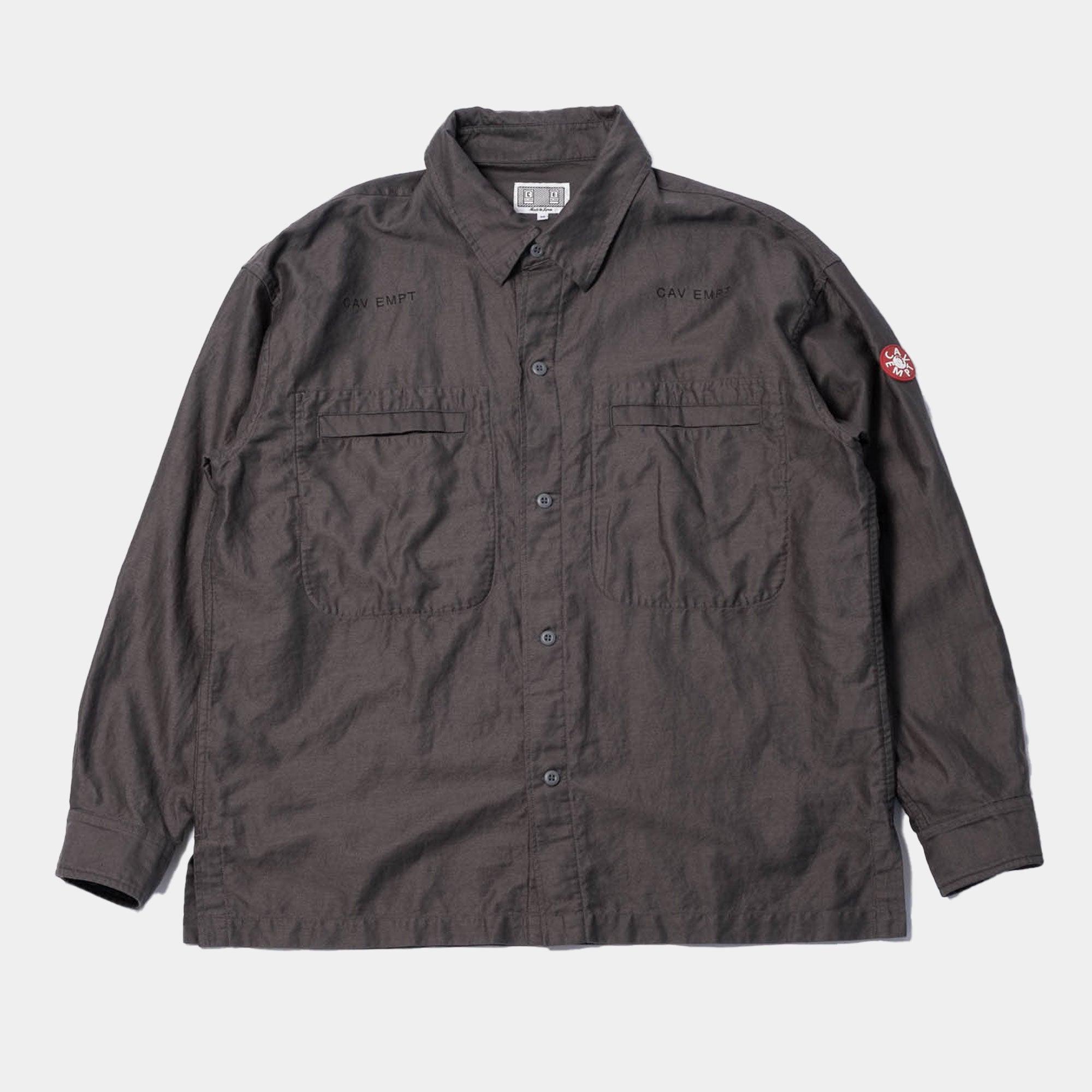 Cav Empt Cotton Linen Casual Shirt - Charcoal - Never Never