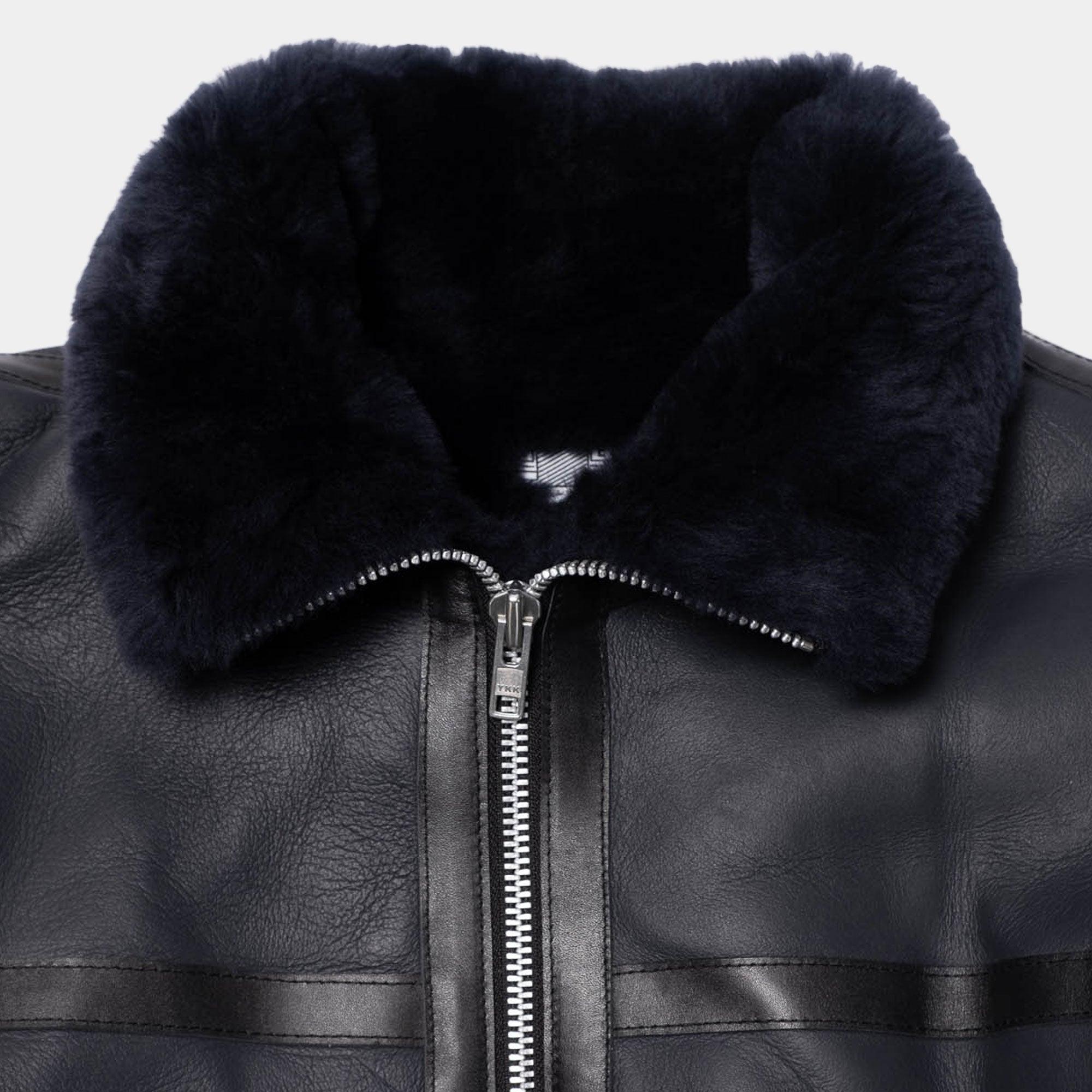 Cav Empt Sheepskin Bomber Jacket - Navy - Never Never