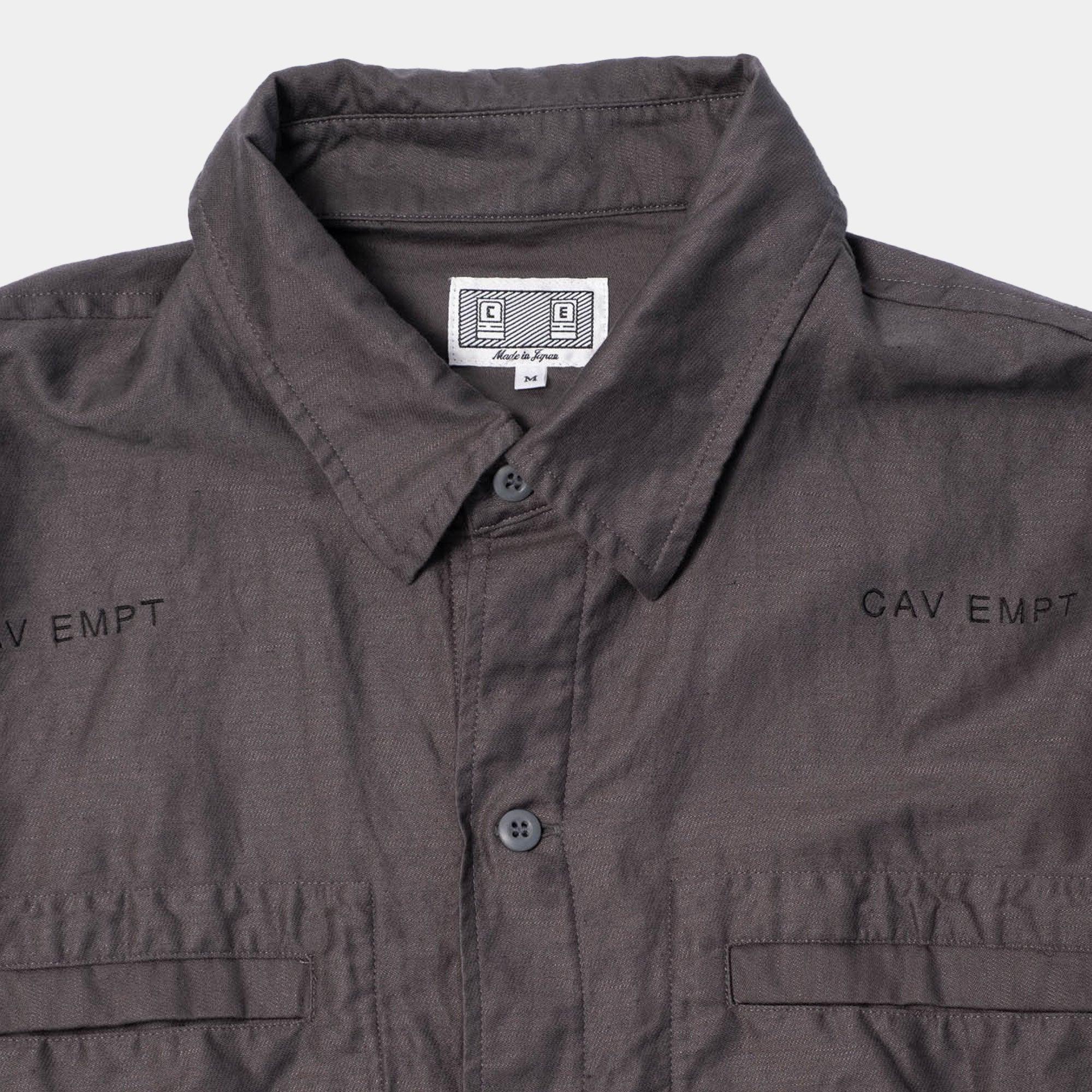 Cav Empt Cotton Linen Casual Shirt - Charcoal - Never Never
