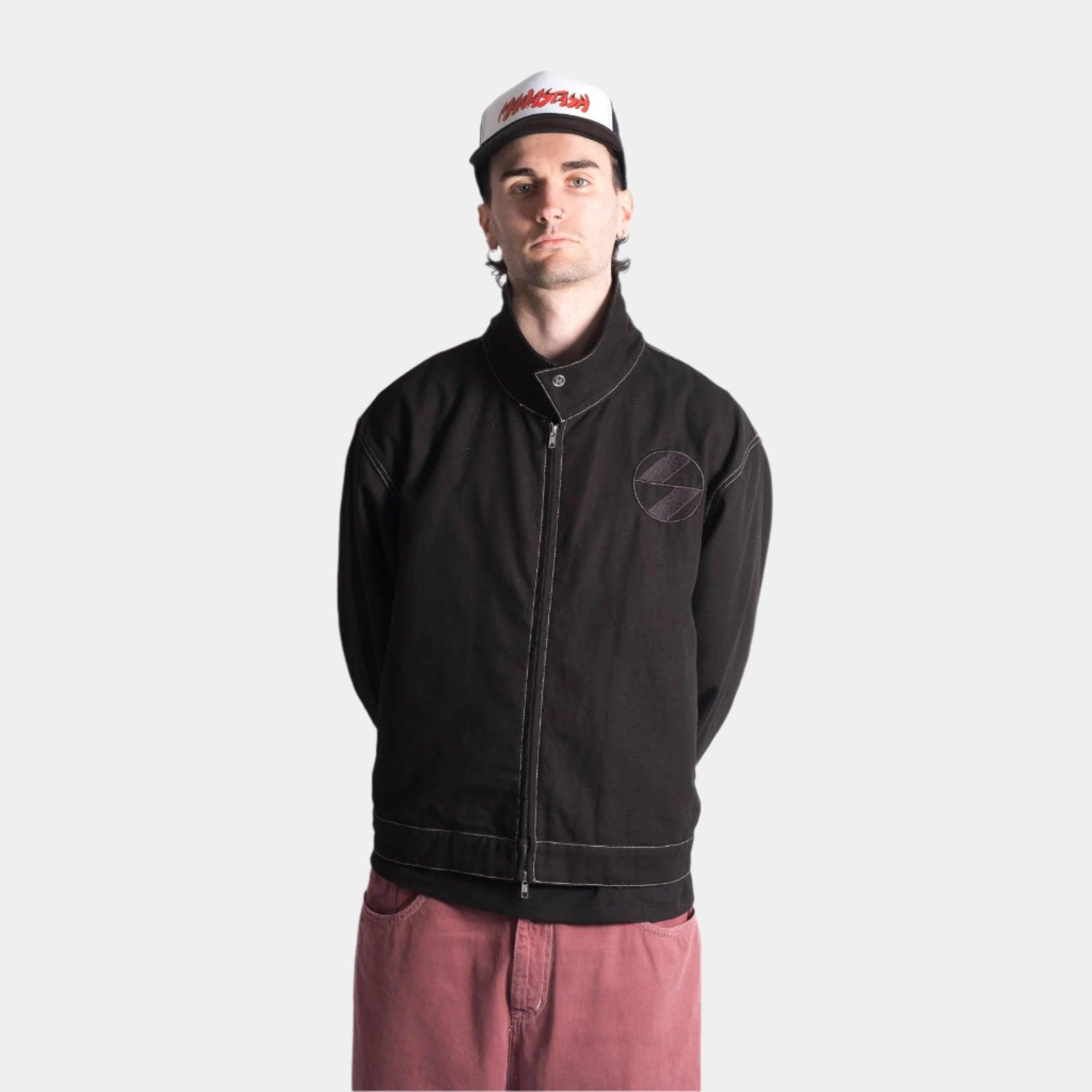 The Salvages Classic Emblem Work Jacket - Black - Never Never