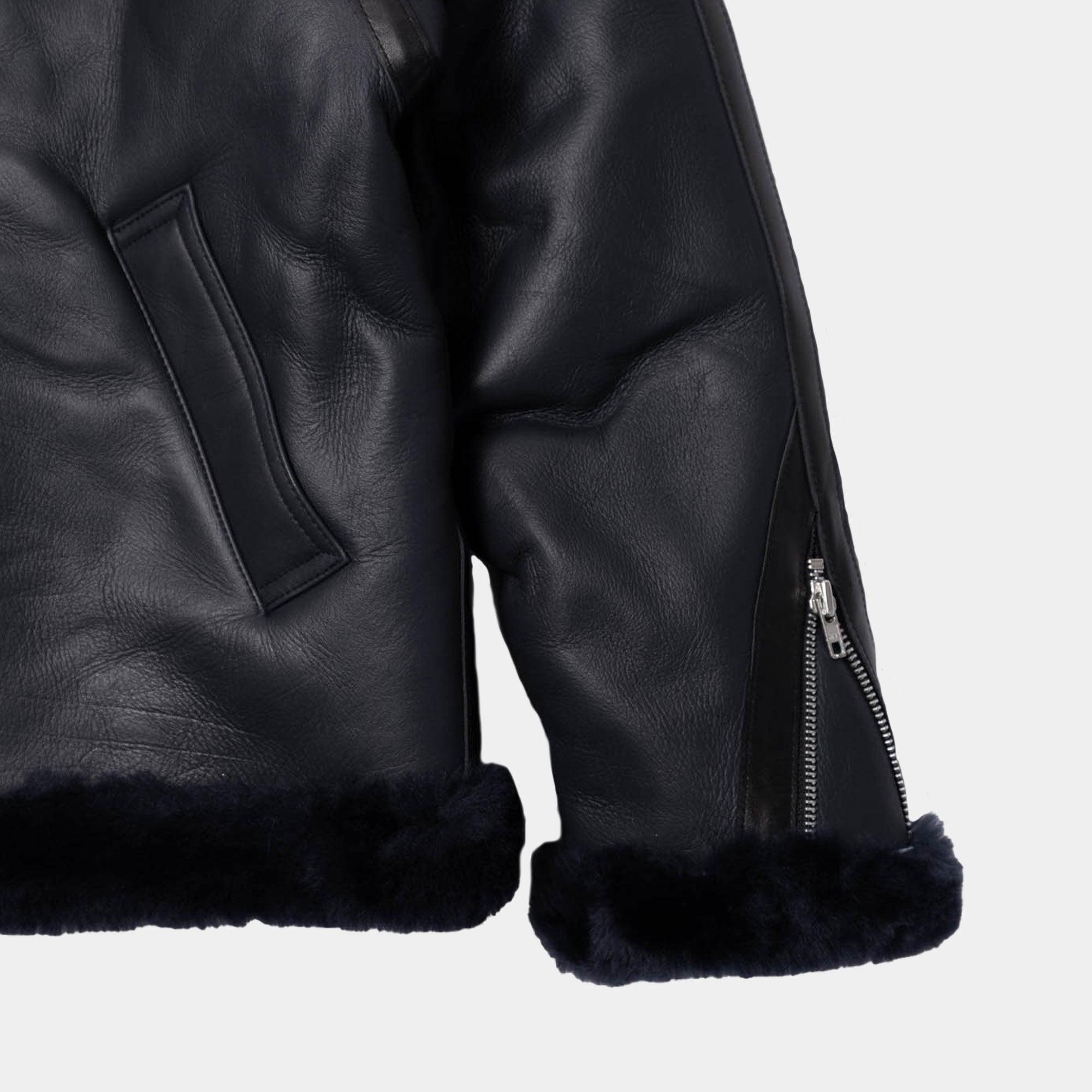 Cav Empt Sheepskin Bomber Jacket - Navy - Never Never