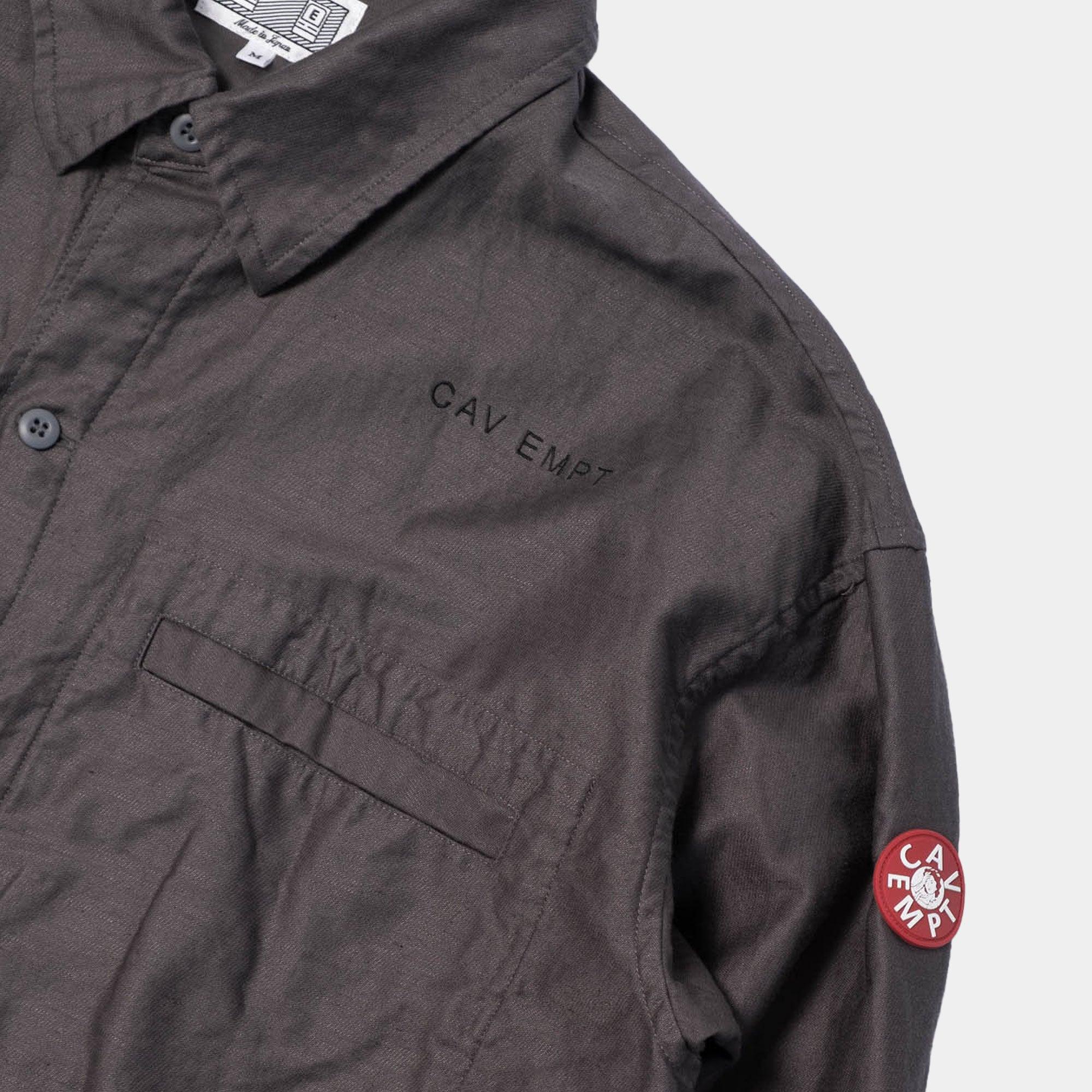 Cav Empt Cotton Linen Casual Shirt - Charcoal - Never Never
