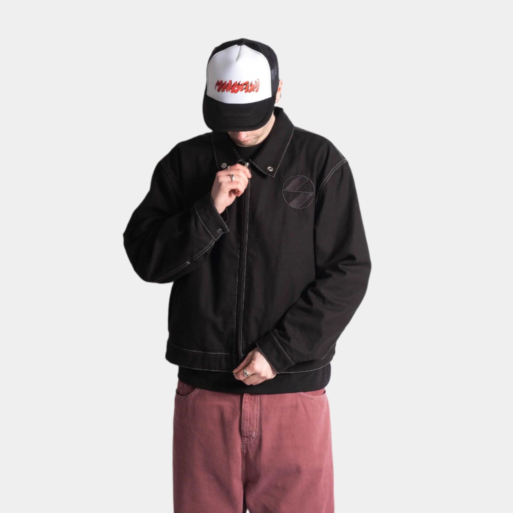 The Salvages Classic Emblem Work Jacket - Black - Never Never