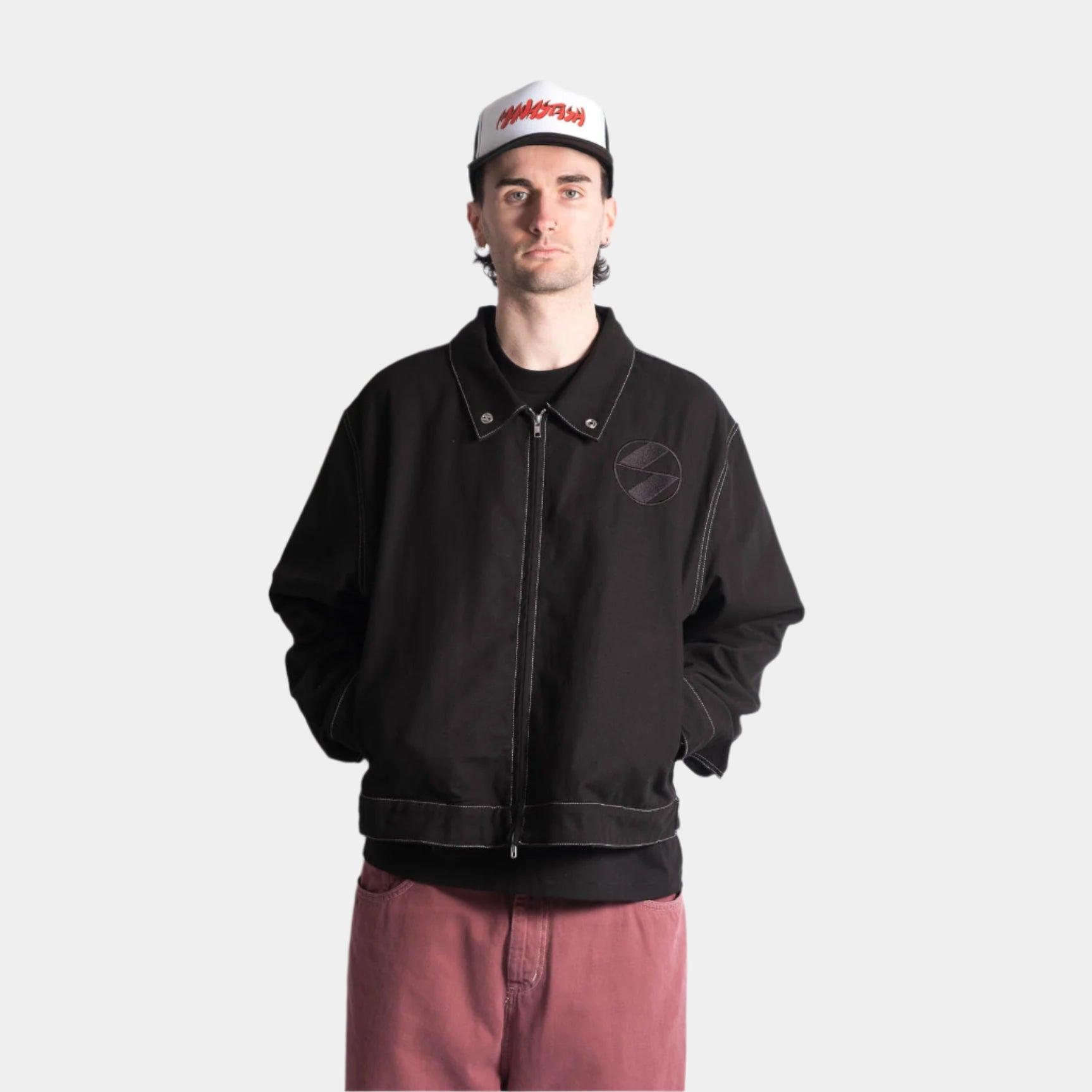 The Salvages Classic Emblem Work Jacket - Black - Never Never