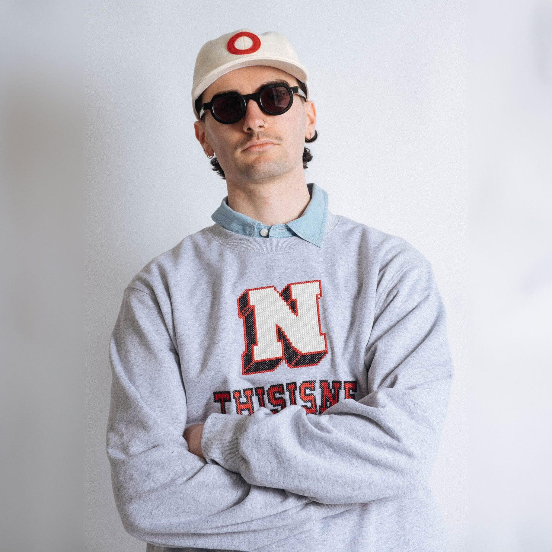 thisisneverthat Cross Stitched Crewneck - Grey Heather - Never Never