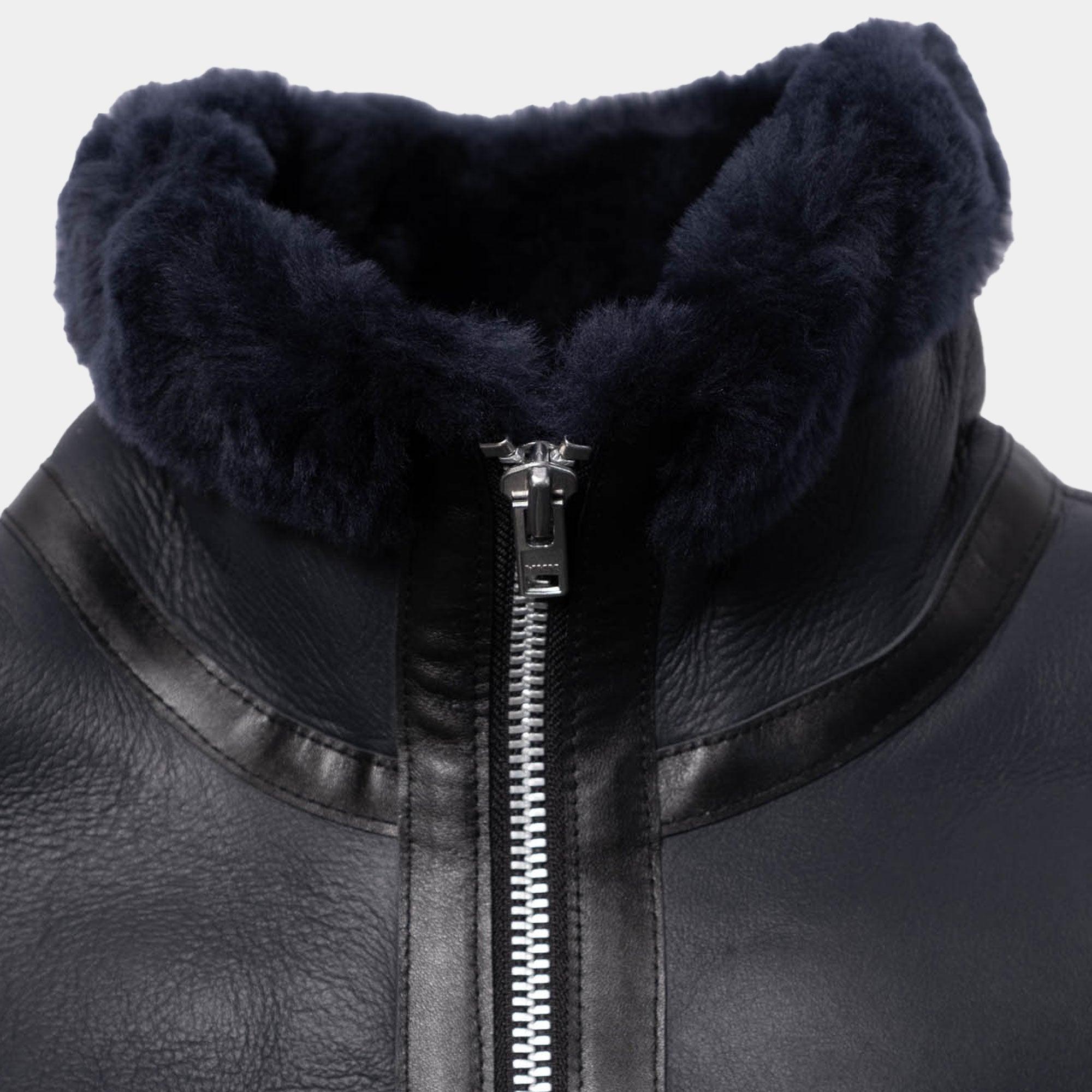 Cav Empt Sheepskin Bomber Jacket - Navy - Never Never