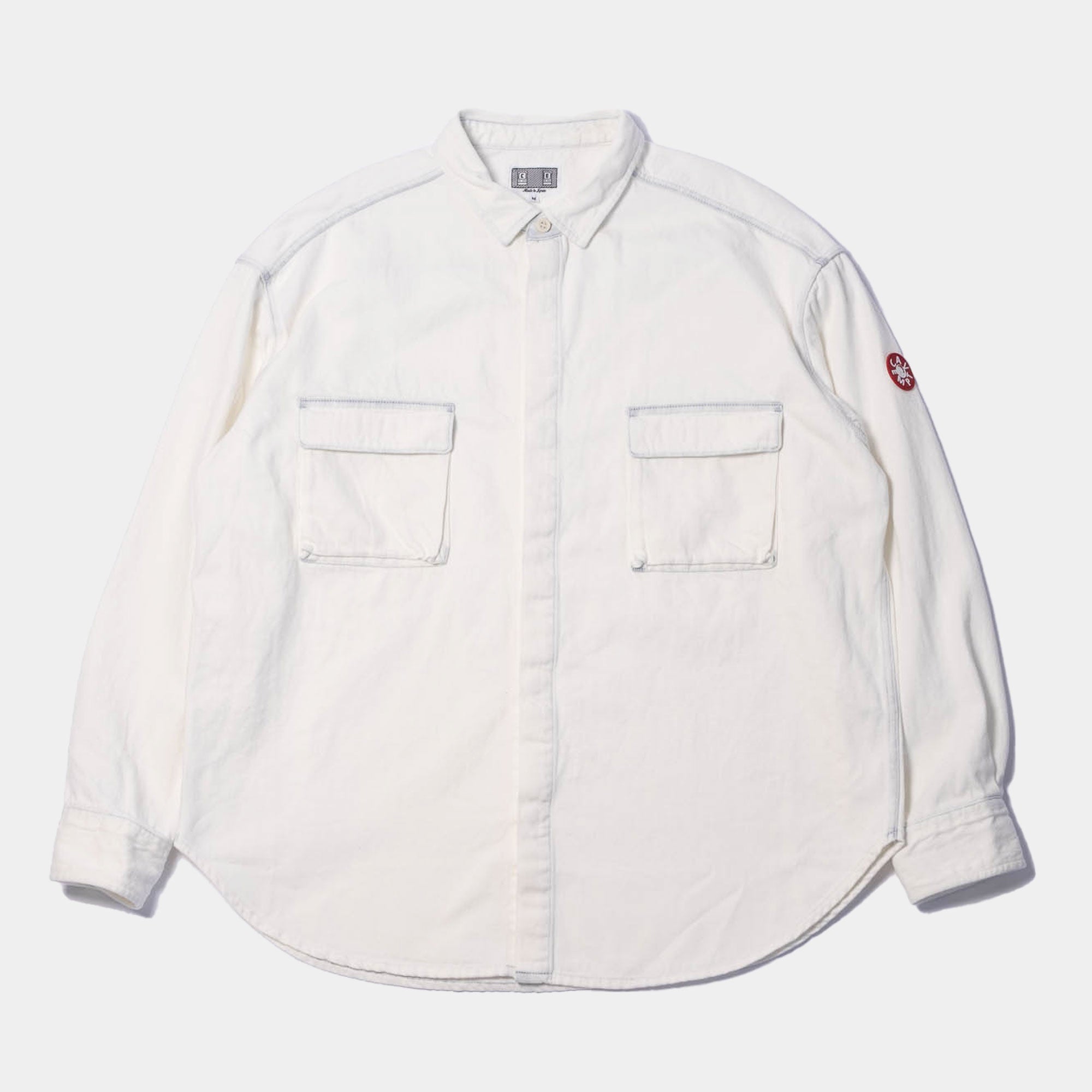 Cav Empt ULT Bleached Denim Big Shirt - White