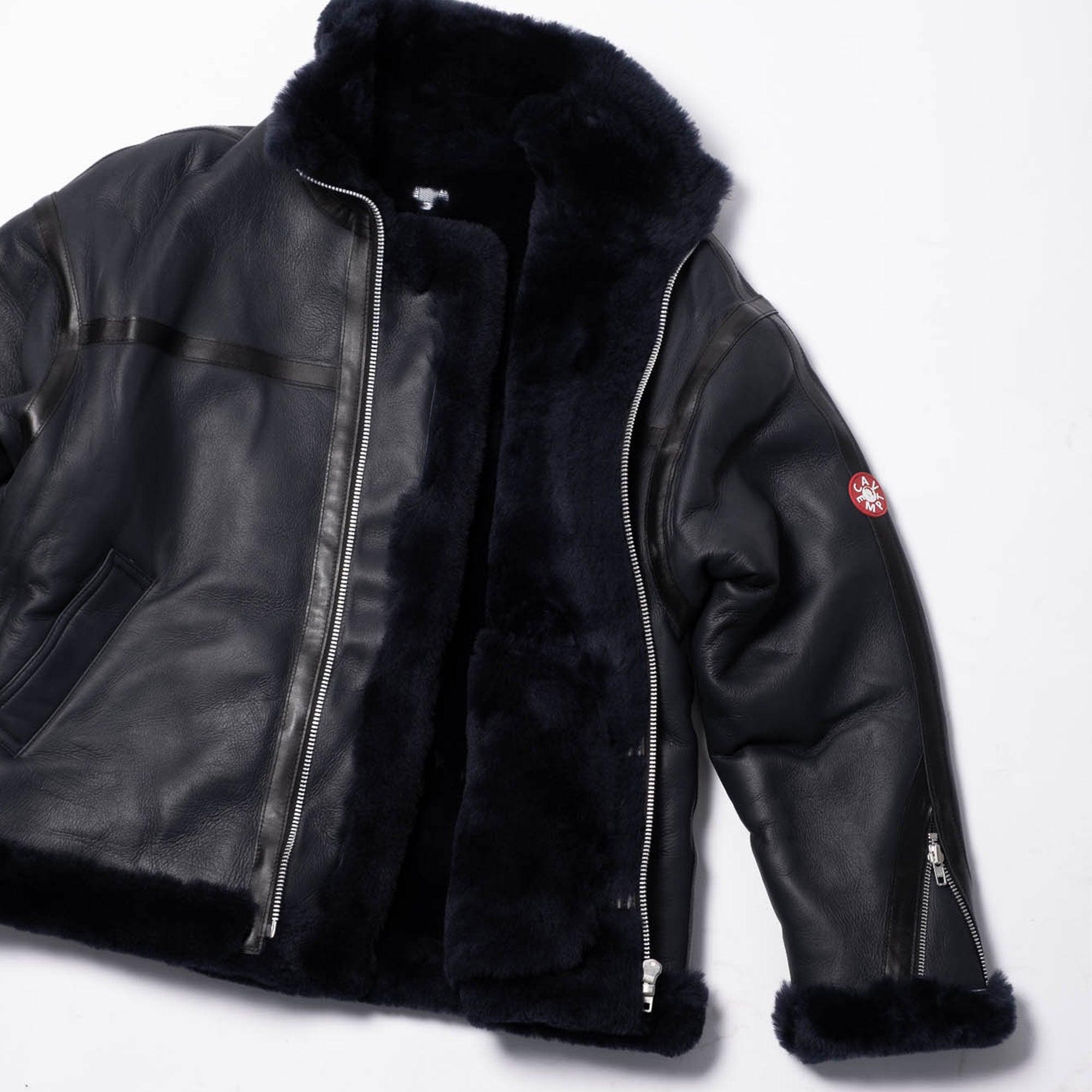 Cav Empt Sheepskin Bomber Jacket - Navy - Never Never