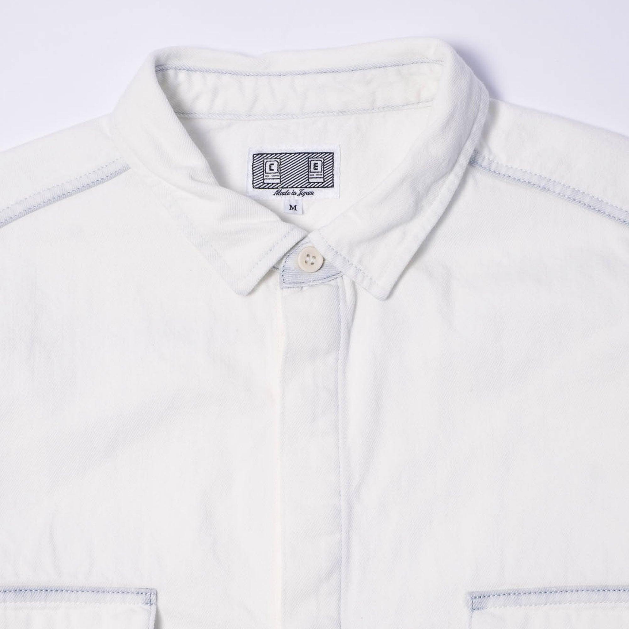 Cav Empt ULT Bleached Denim Big Shirt - White - Never Never