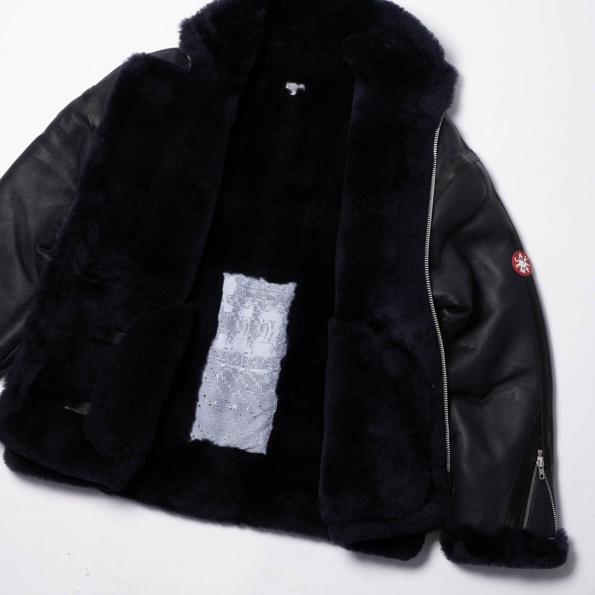 Cav Empt Sheepskin Bomber Jacket - Navy - Never Never
