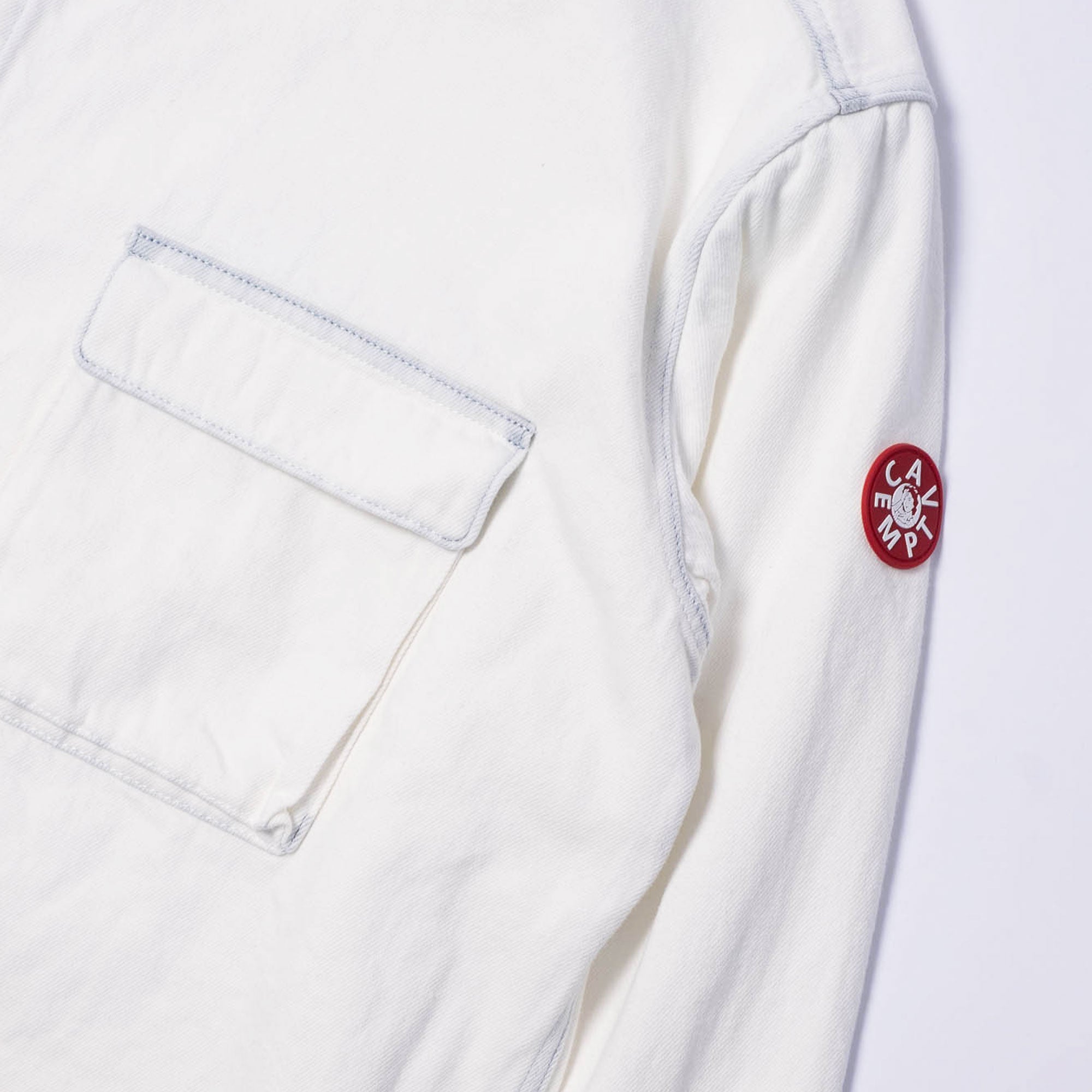 Cav Empt ULT Bleached Denim Big Shirt - White