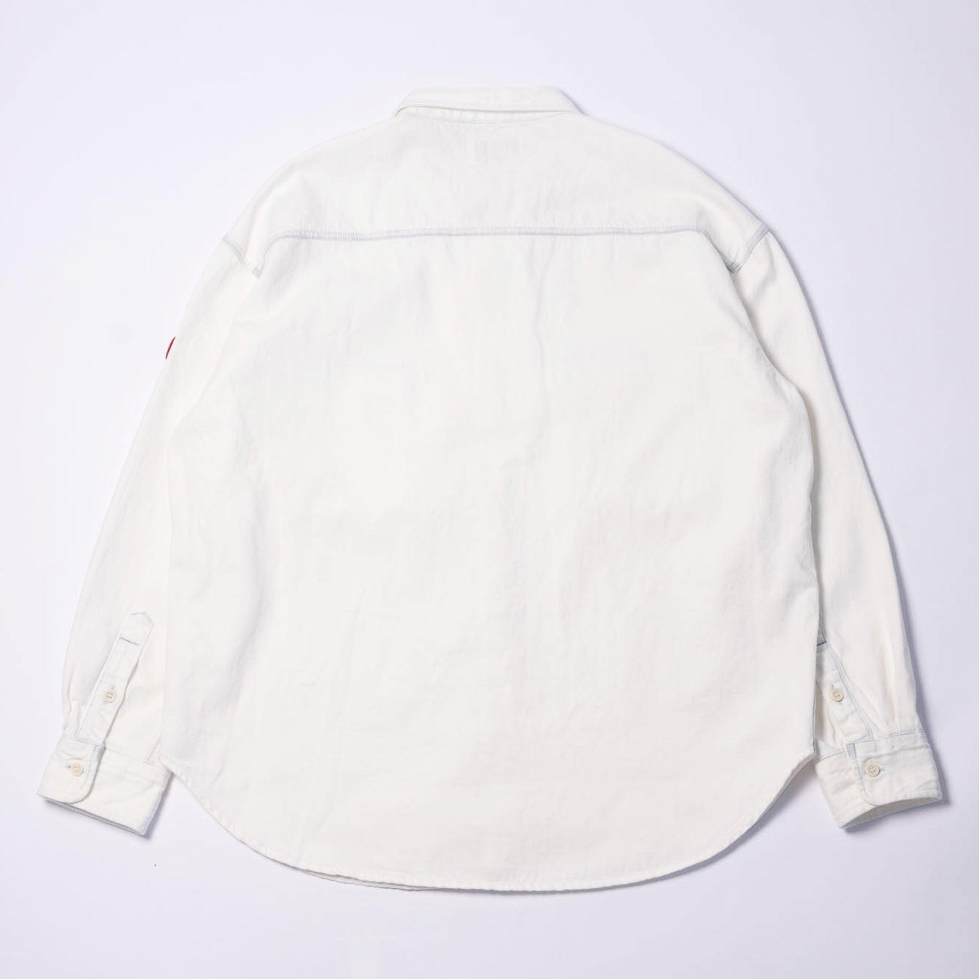 Cav Empt ULT Bleached Denim Big Shirt - White - Never Never