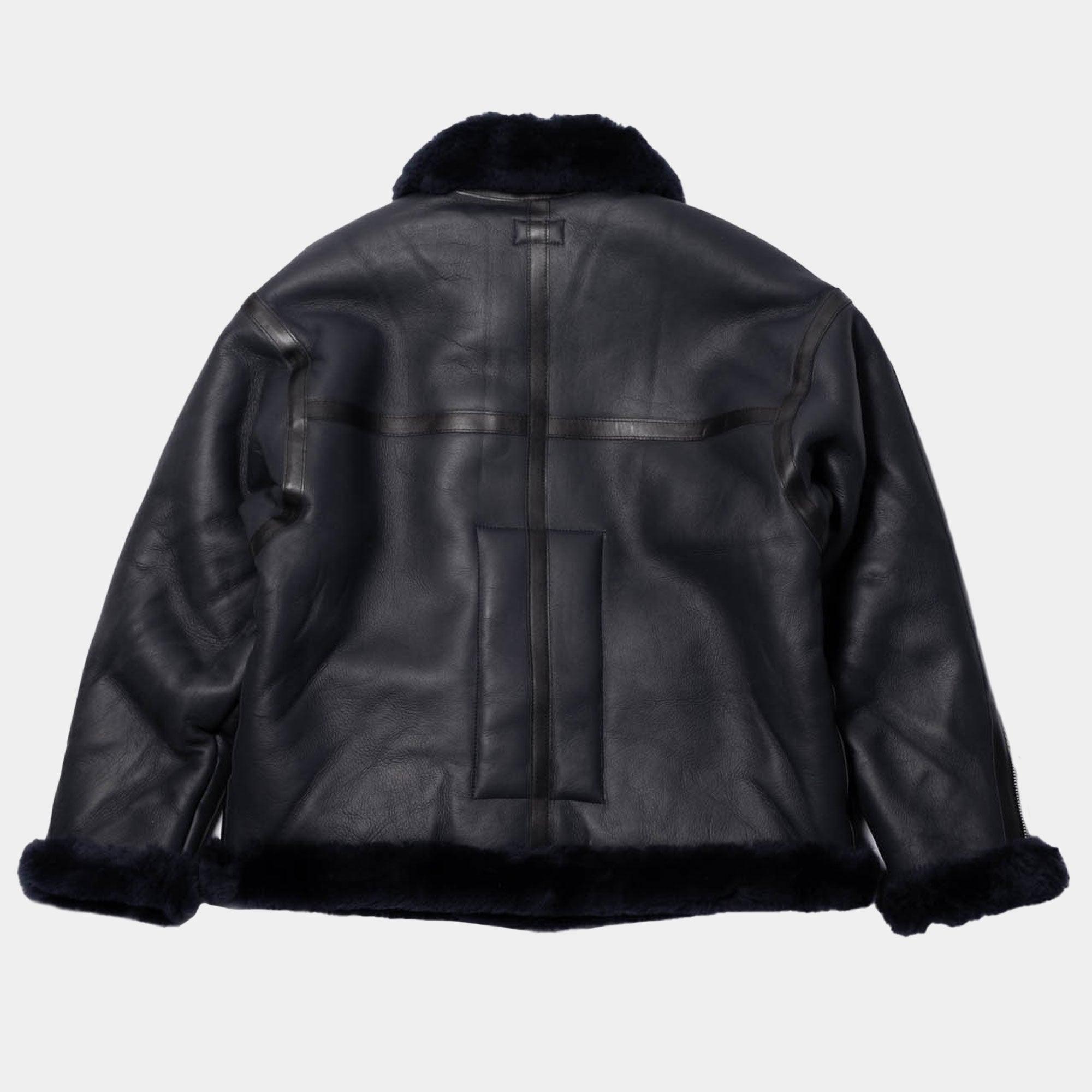 Cav Empt Sheepskin Bomber Jacket - Navy - Never Never