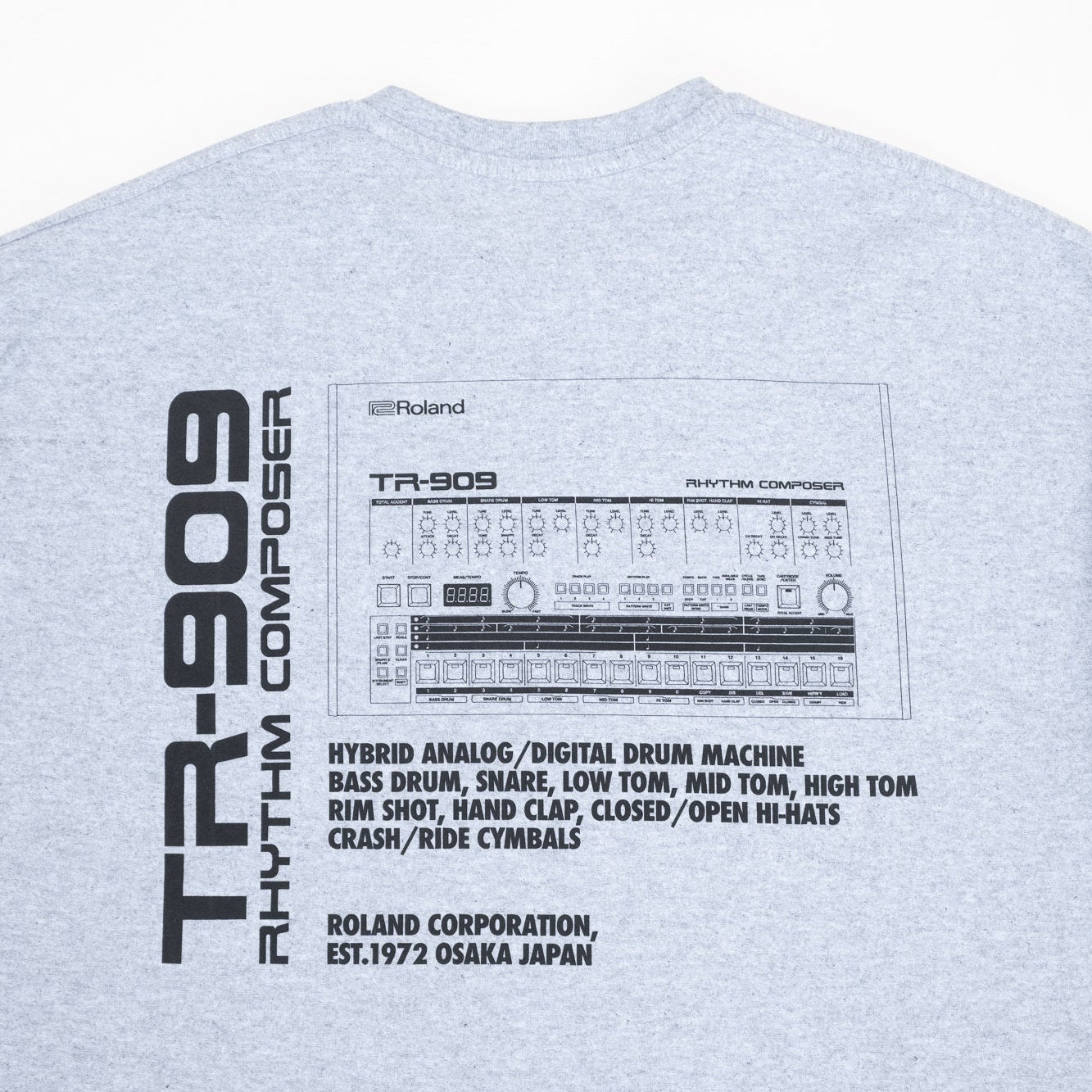 is-ness x Roland TR-909 Tee - Grey