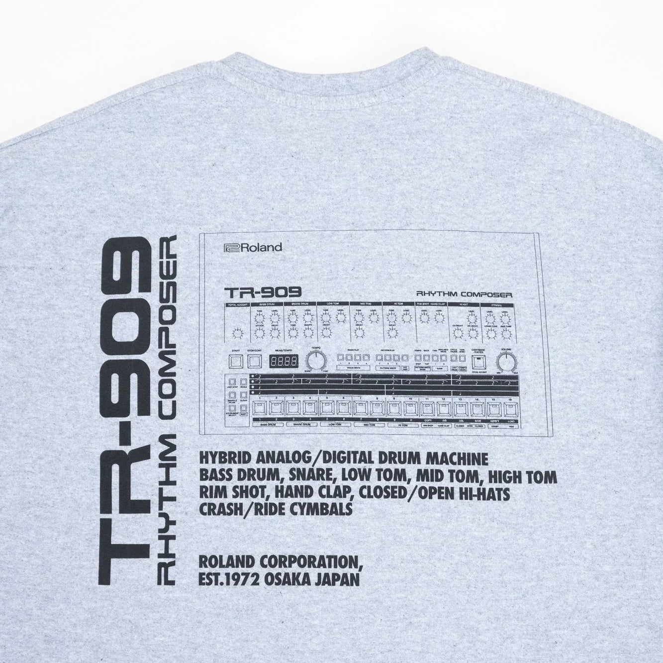 is-ness x Roland TR-909 Tee - Grey