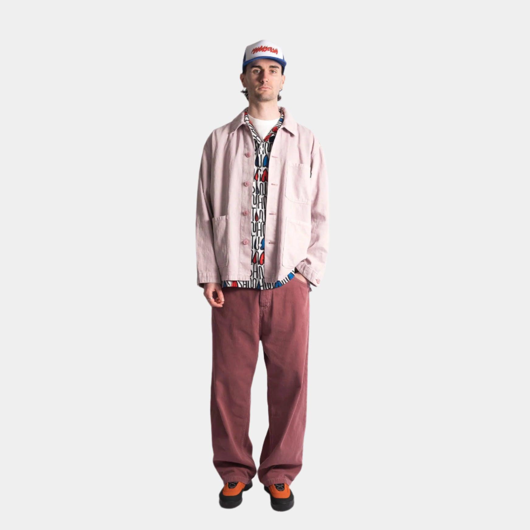 Manastash Hemp Washed Chore Jacket- Pink - Never Never