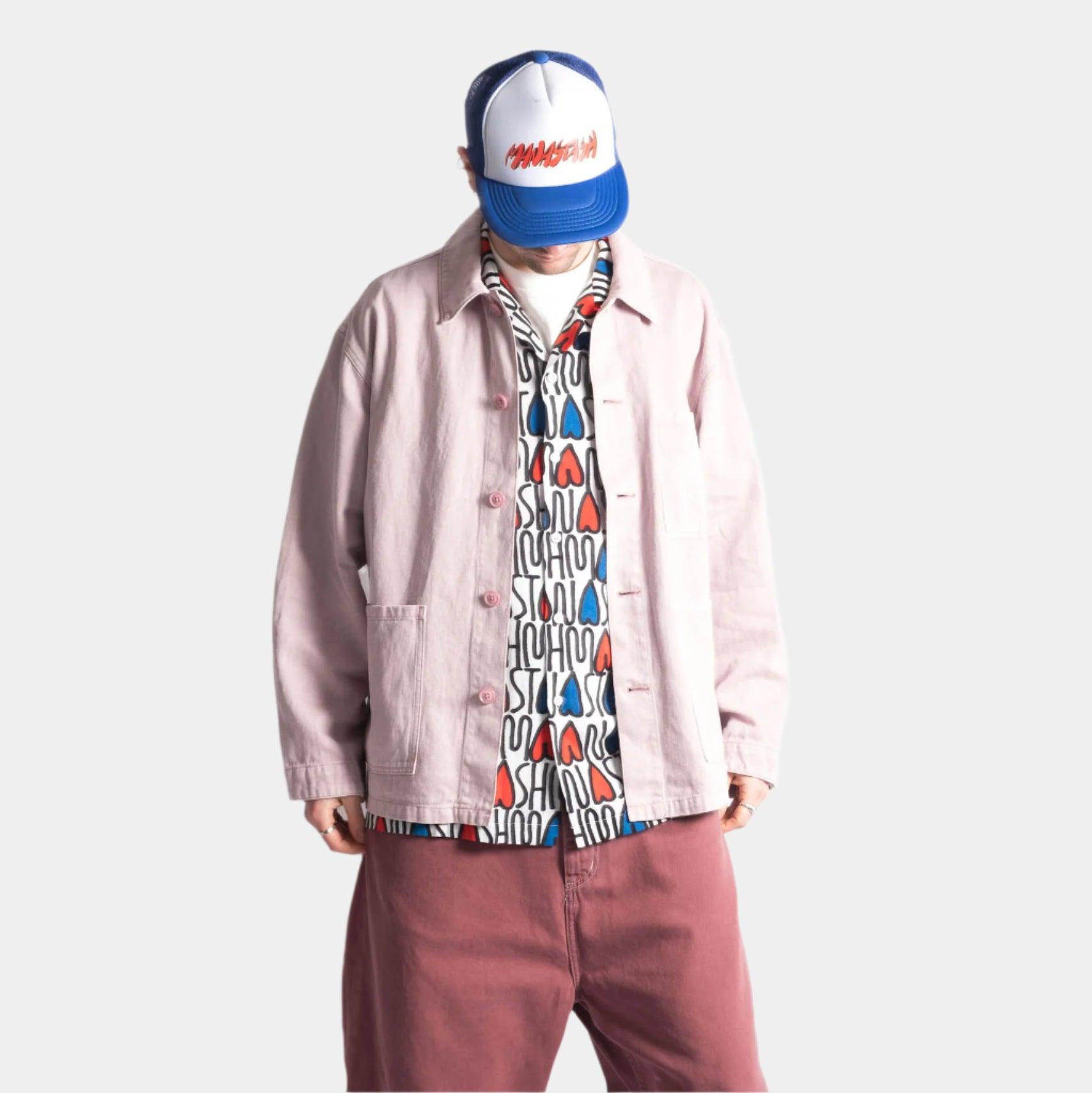 Manastash Hemp Washed Chore Jacket- Pink - Never Never