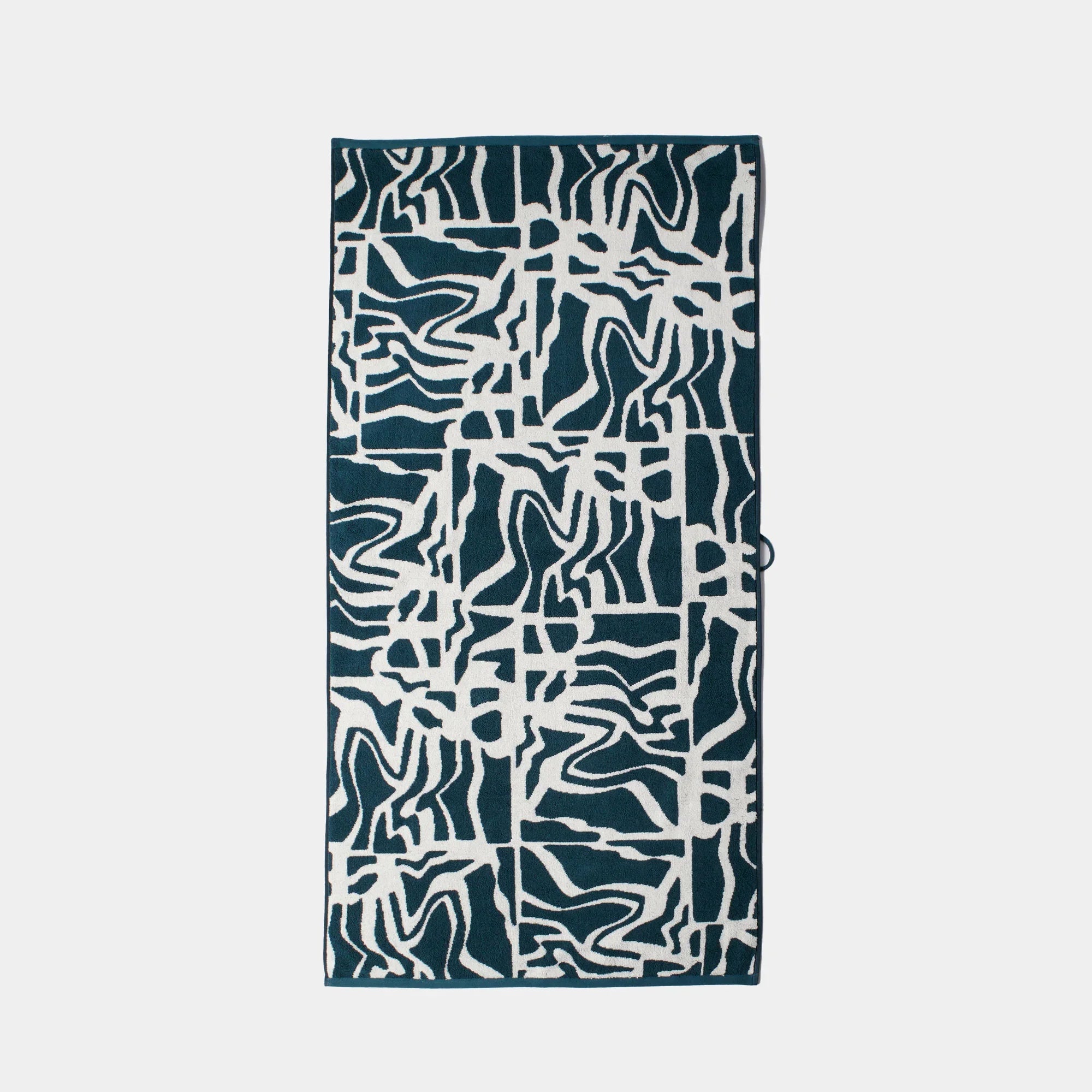By Parra Broken FTP Bath Towel Set Of 2 - Teal Green