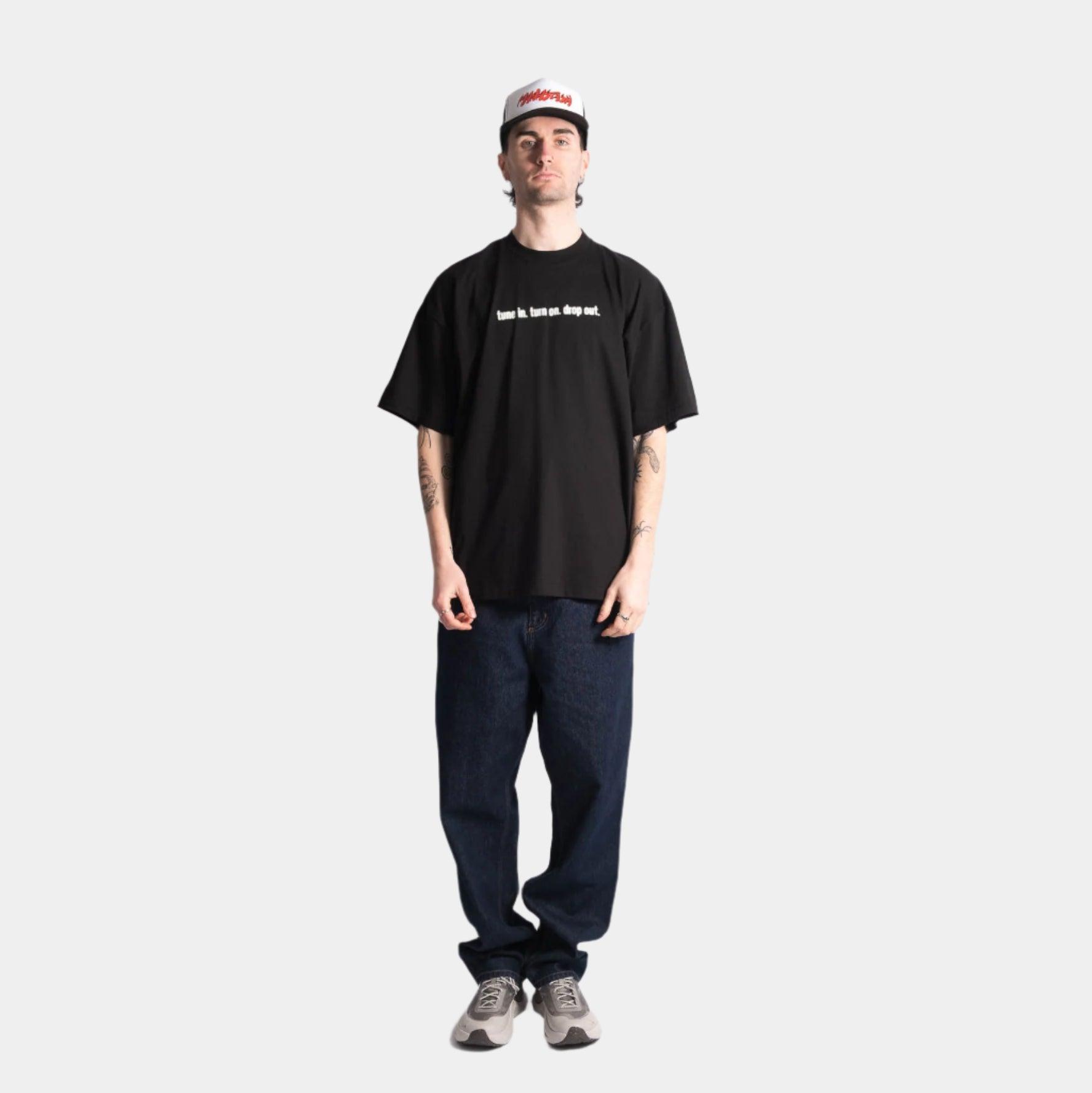 The Salvages Tune In Record OS T-Shirt - Black - Never Never