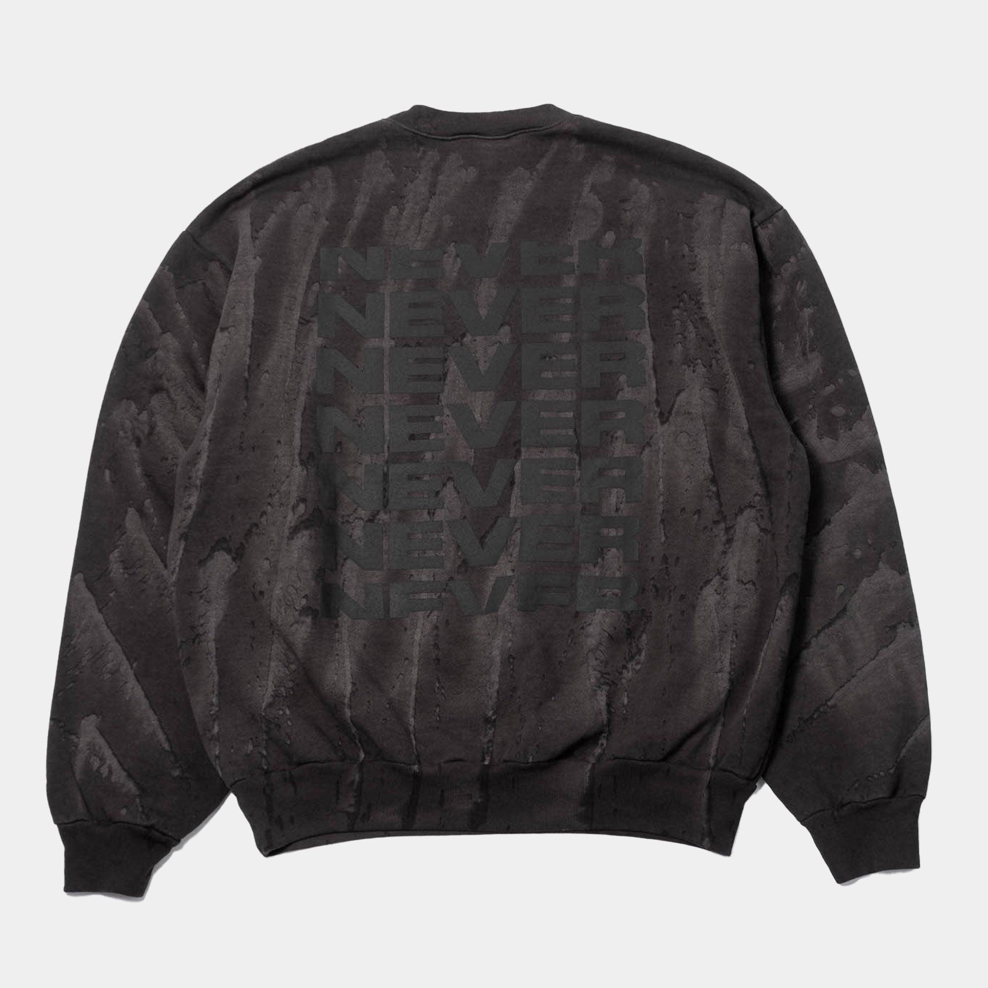 Never Never Concrète Sweatshirt - Black - Never Never