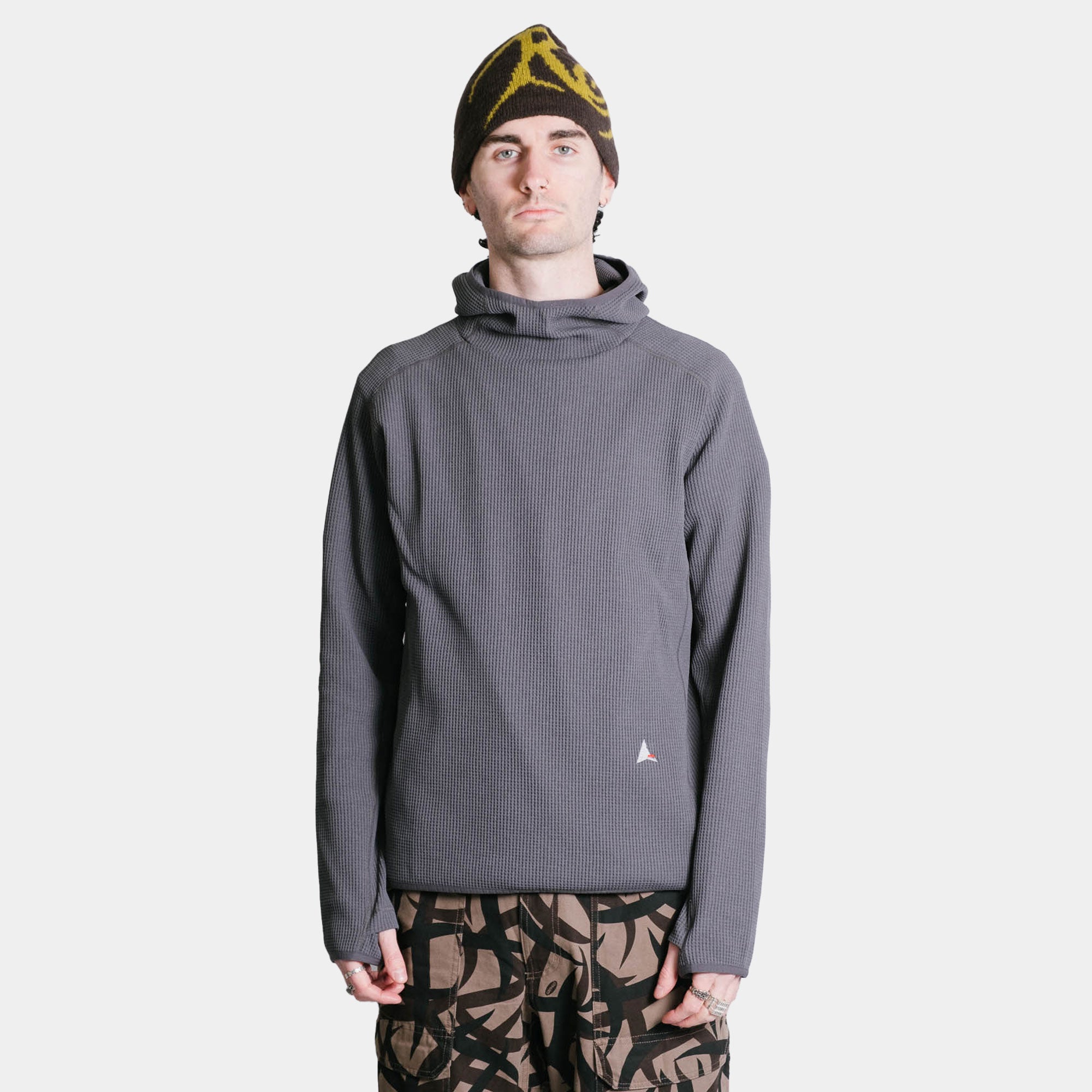 ROA Thermal Waffle Hoodie Asphalt