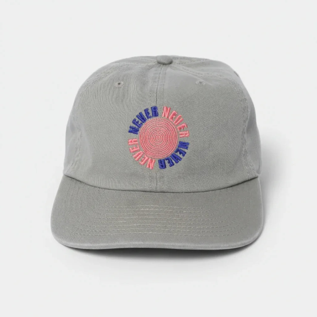Never Never Spiral 6 Panel Hat - Washed Grey