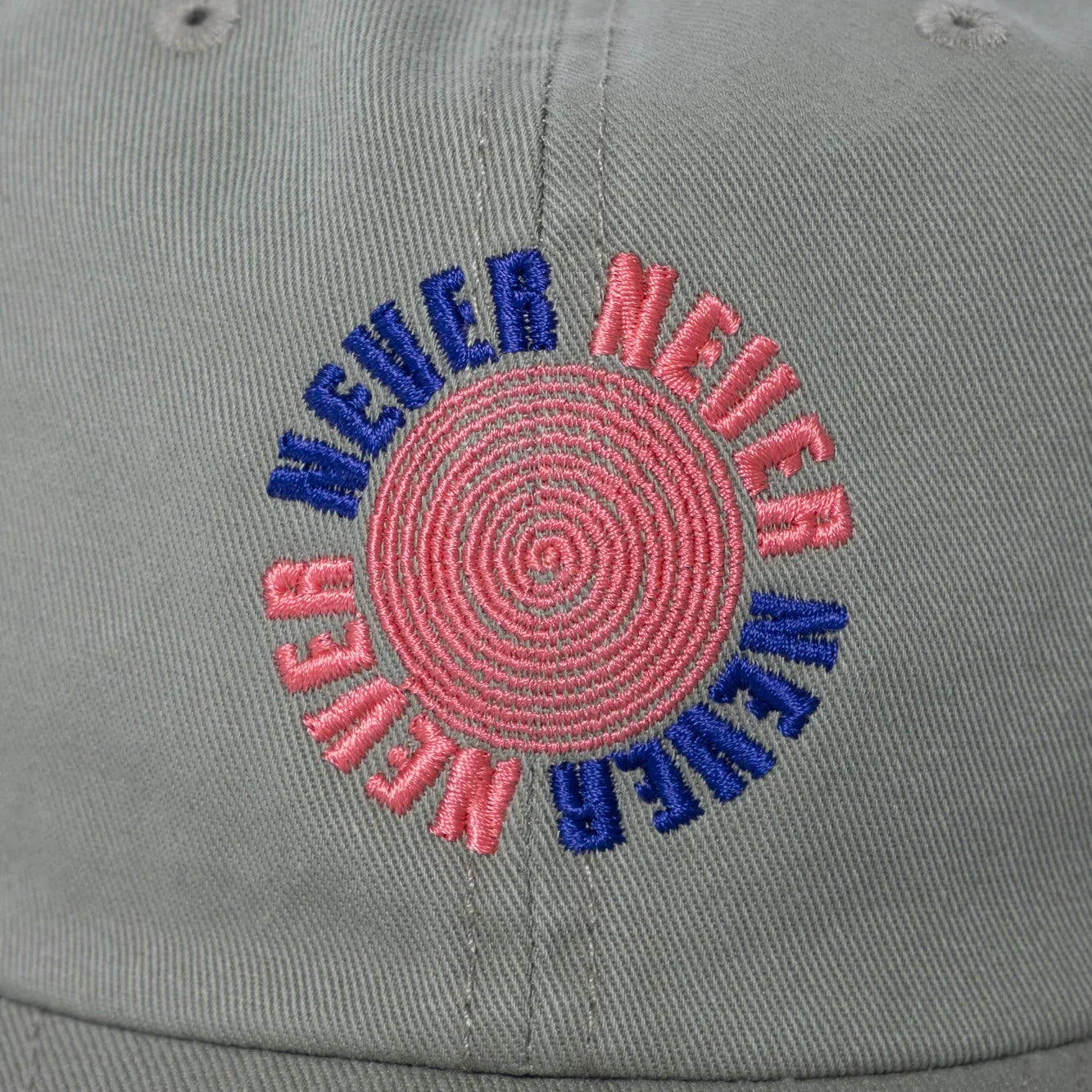 Never Never Spiral 6 Panel Hat - Washed Grey
