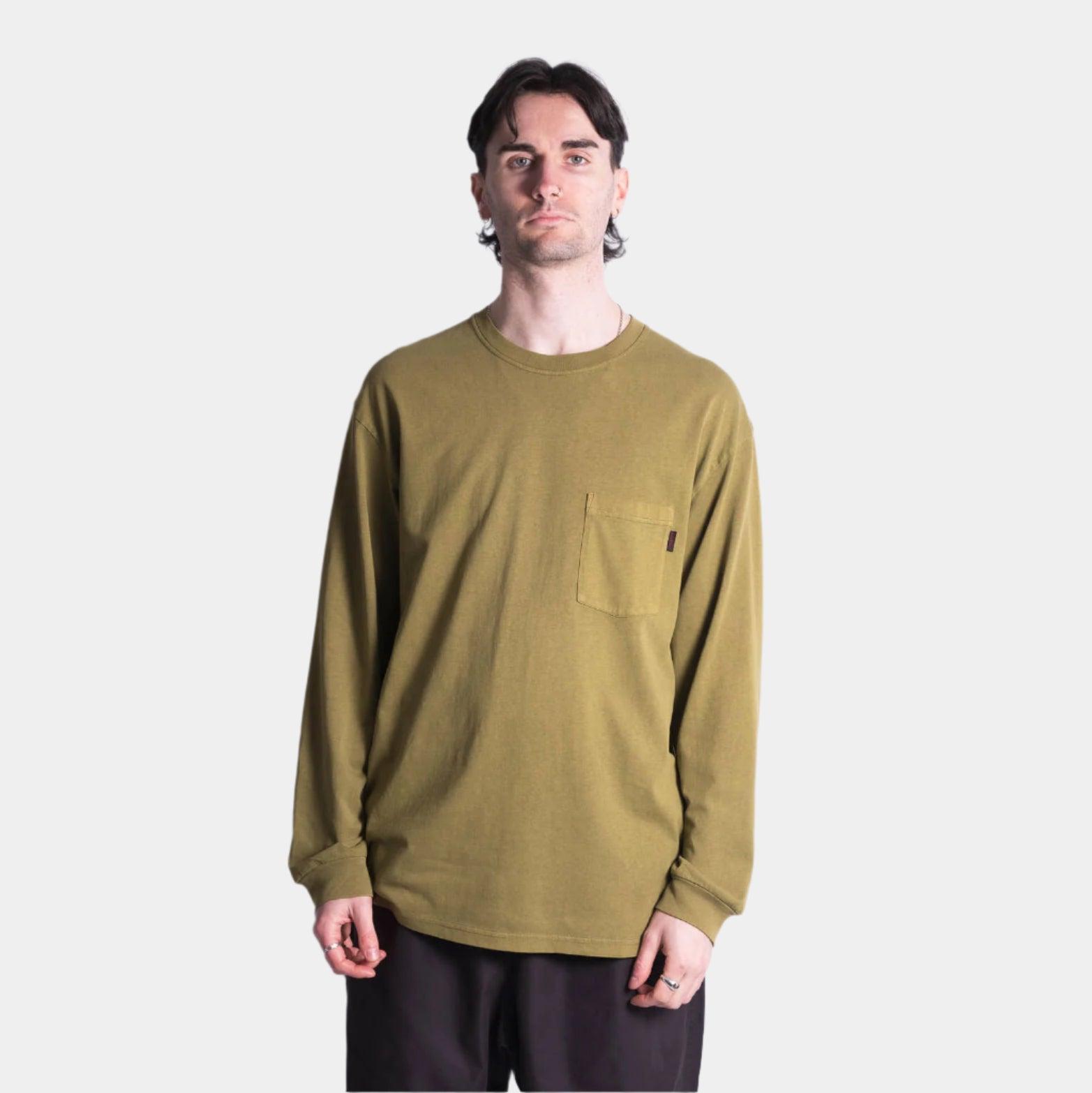 Gramicci One Point LS Tee - Pistachio Pigment - Never Never