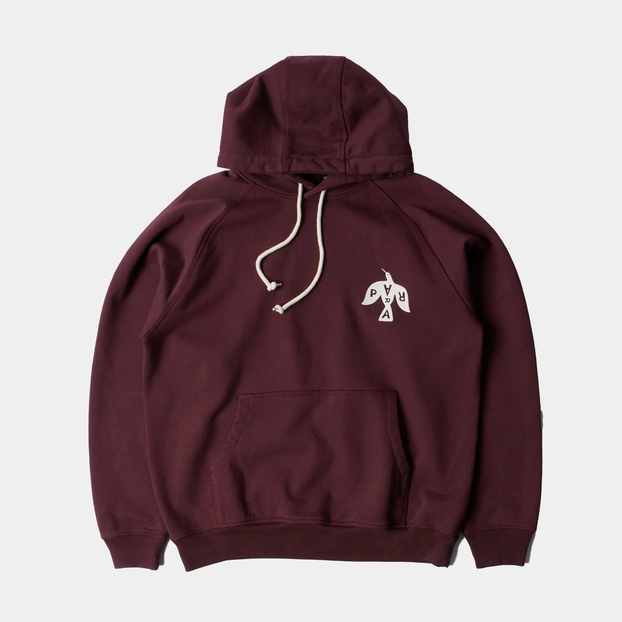 By Parra Crow Logo Hooded Sweatshirt - Dark Burgundy