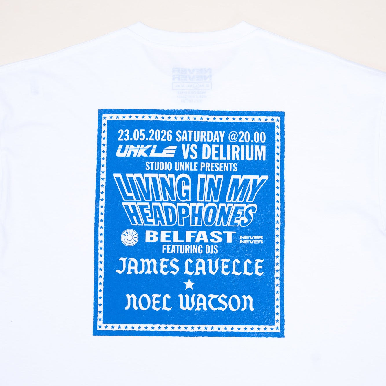 Never Never x Lavelle x Watson Living In My Headphones Tee - White