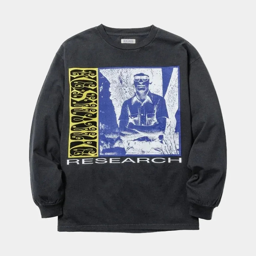 ECSTATIC Research Time LS T-Shirt - Charcoal