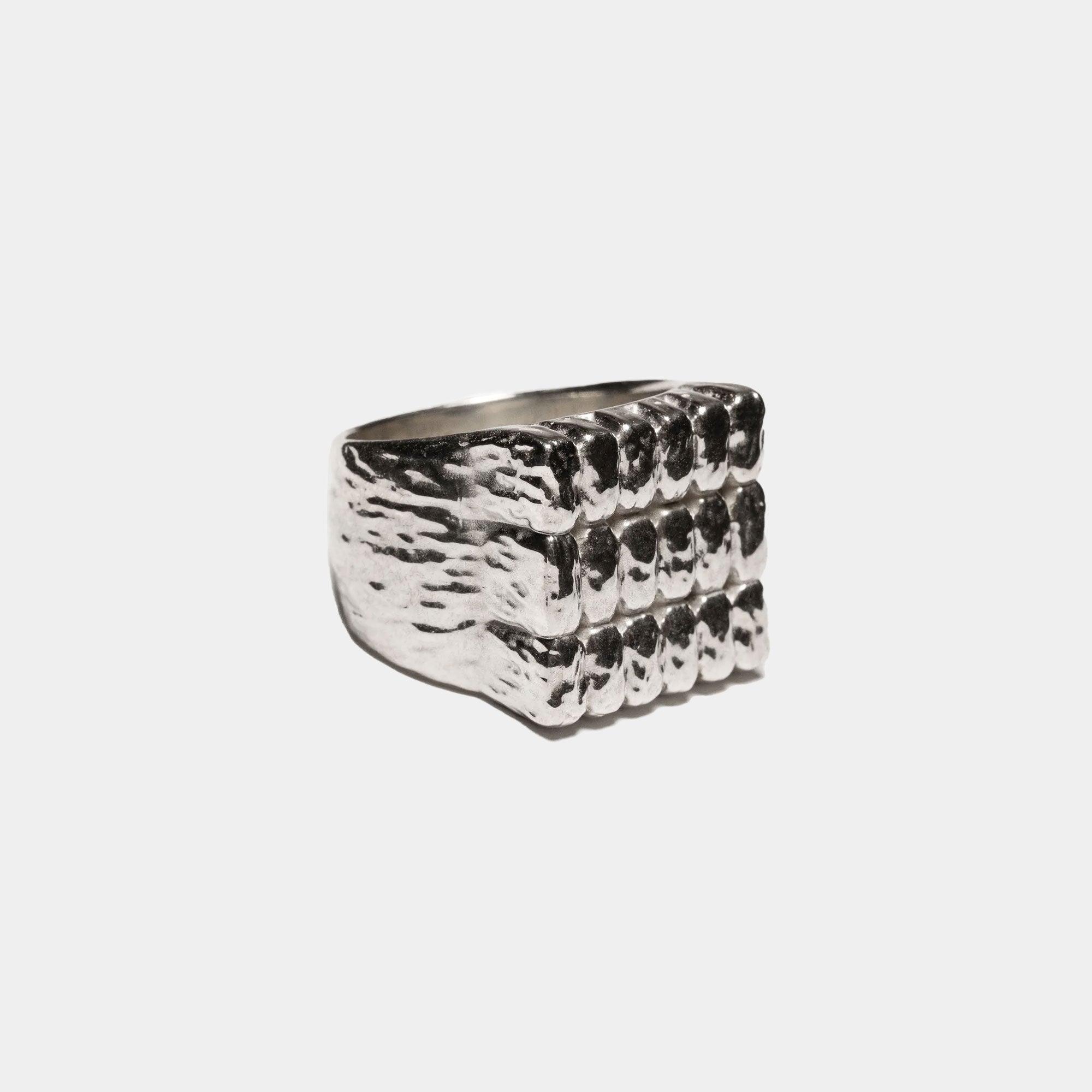 Maple Big Cookie Signet Ring - Silver 925 - Never Never