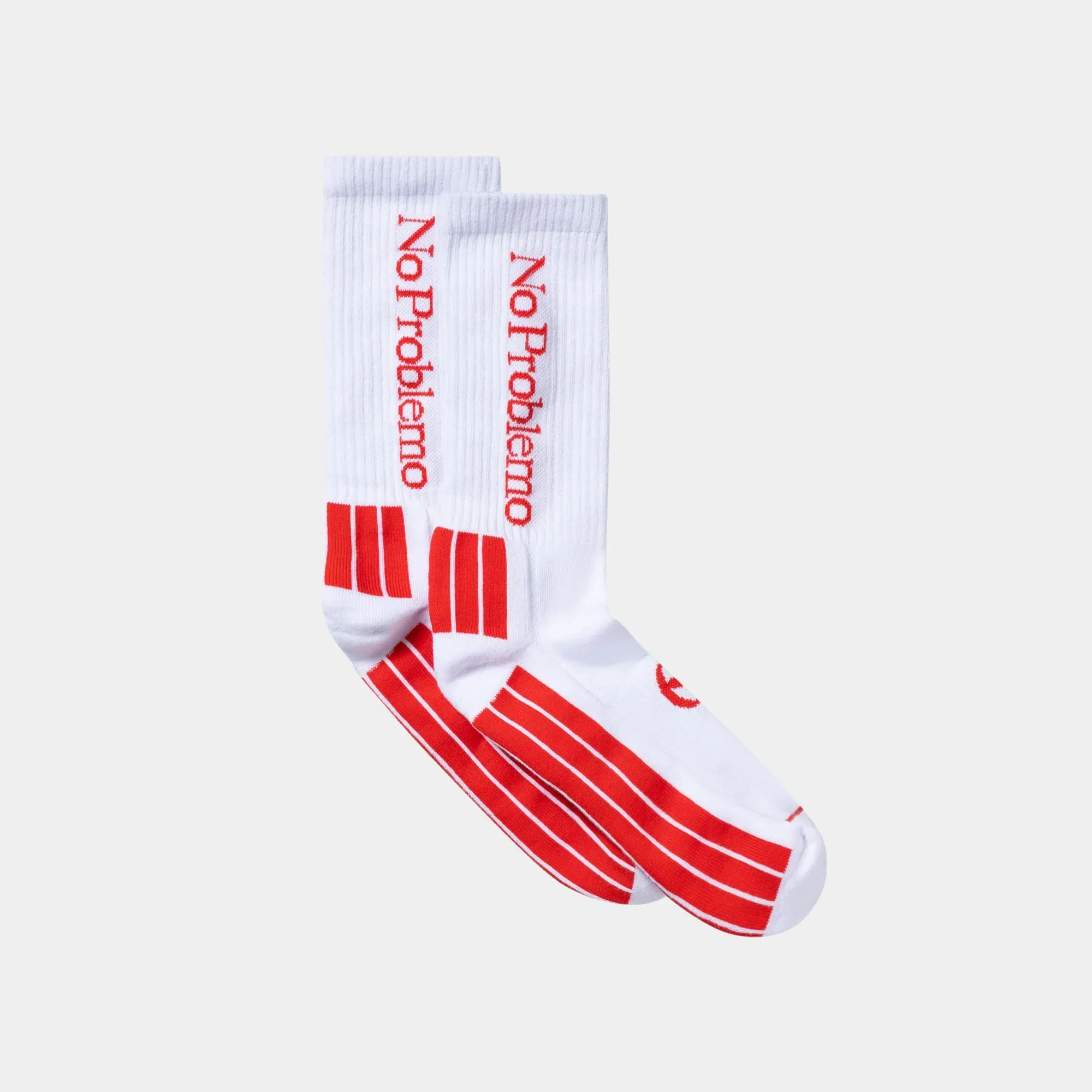 No Problemo Sock - White/Red - Never Never