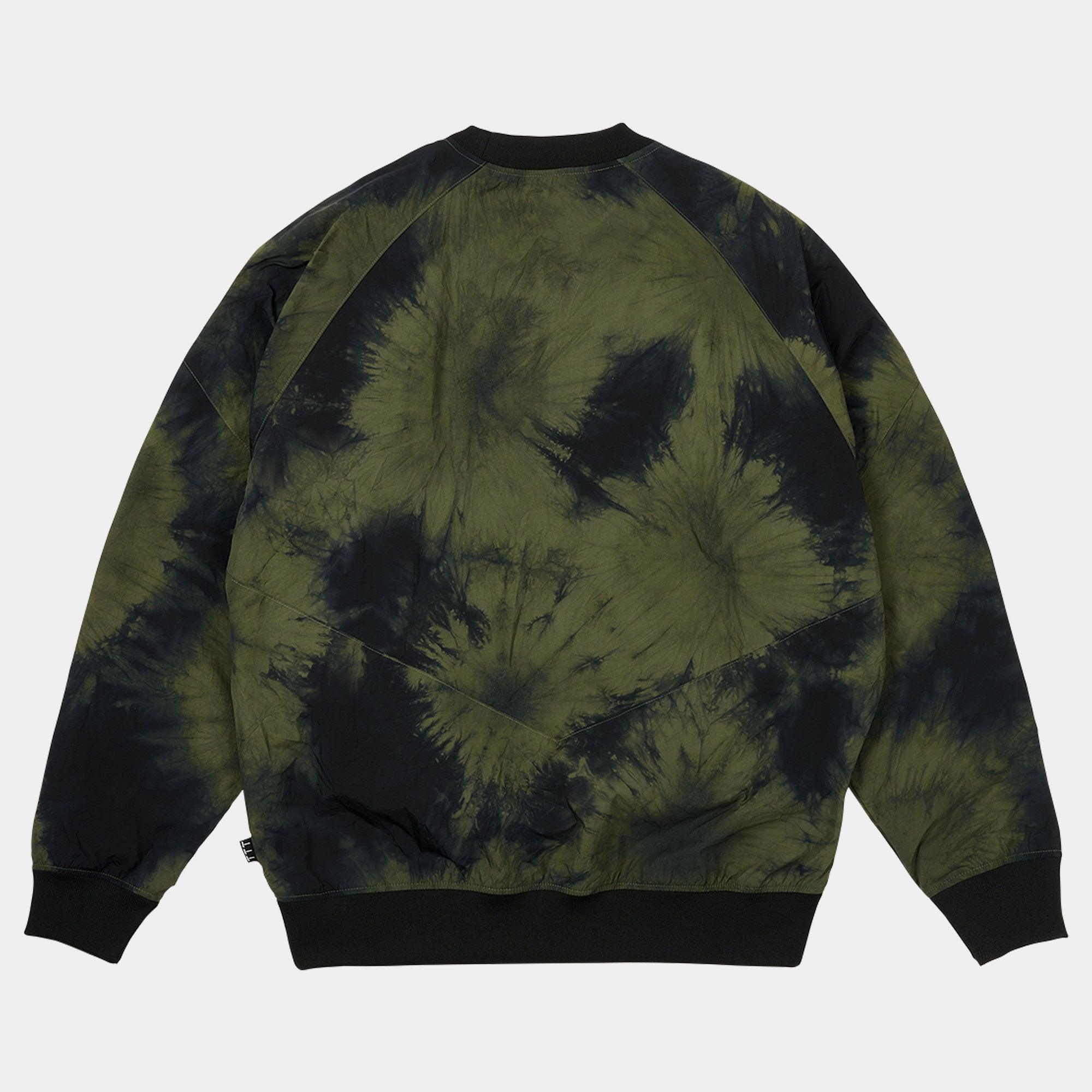 The Trilogy Tapes Tech Sports Crew - Black/Olive Marble - Never Never