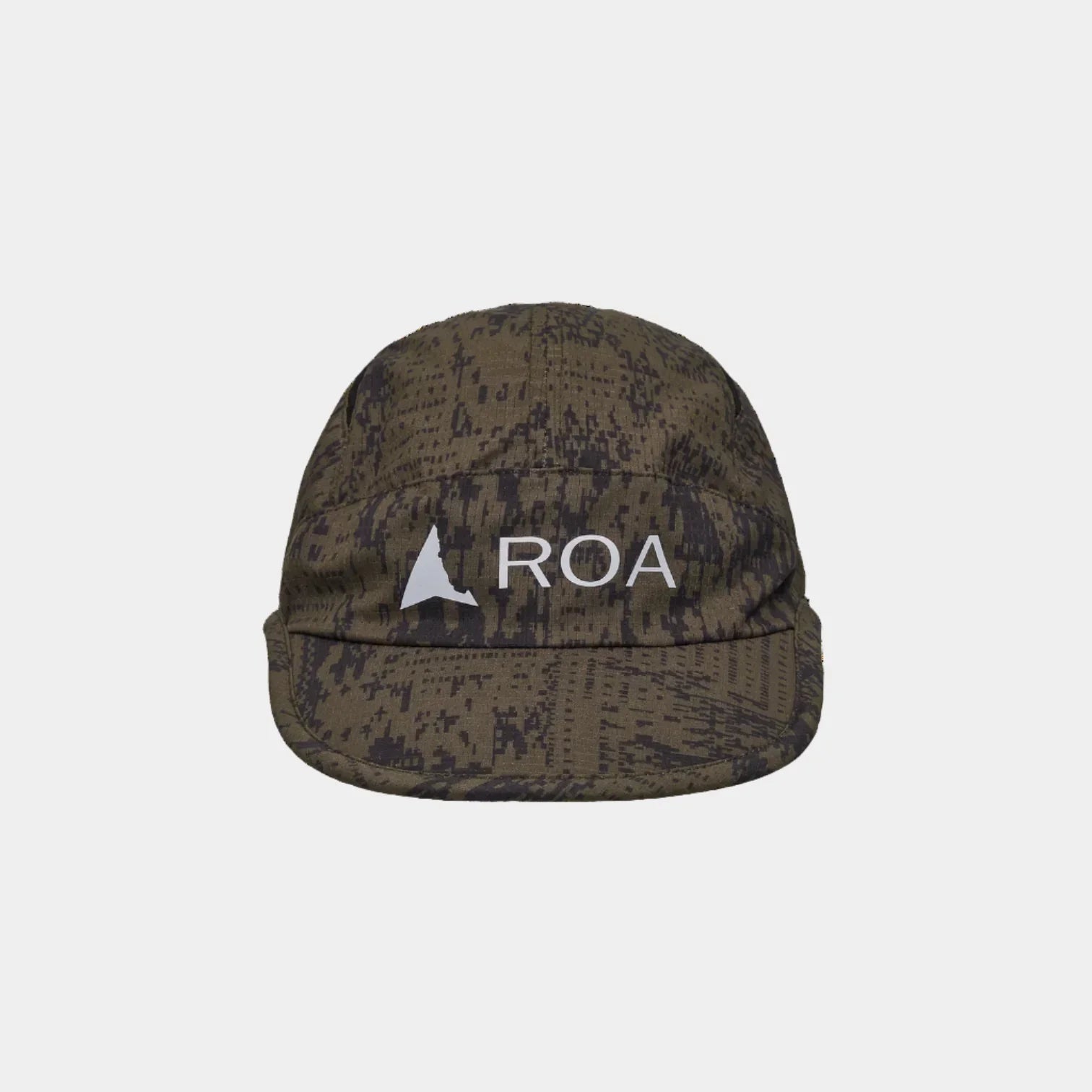 ROA Bri Melted Print Open Weave Cap - Dark Olive