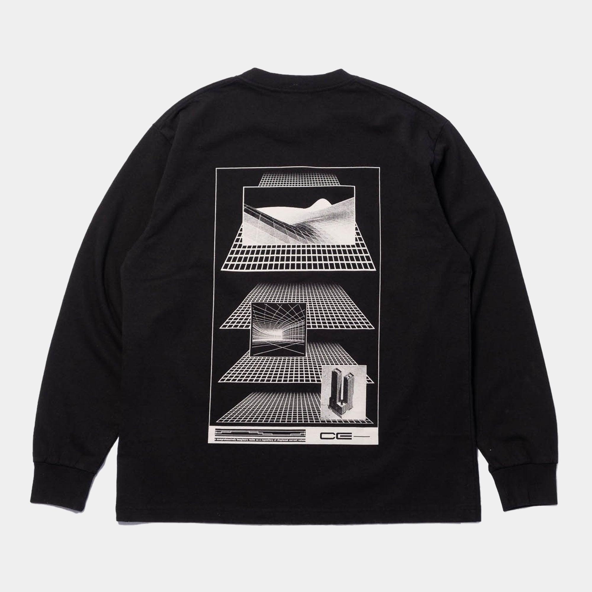 Cav Empt As Dark Plan Long Sleeve T-Shirt - Black - Never Never