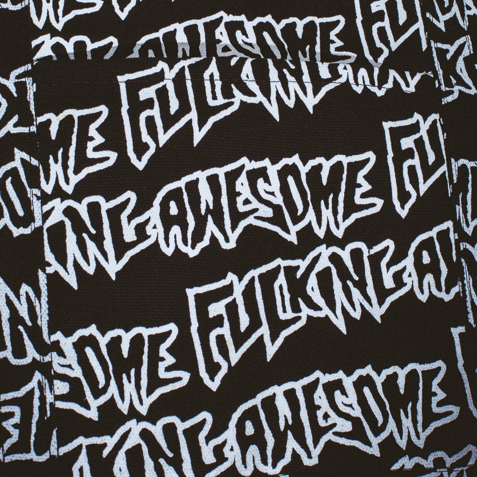 Fucking Awesome AOP Stamp Logo Tote Bag - Black/White - Never Never