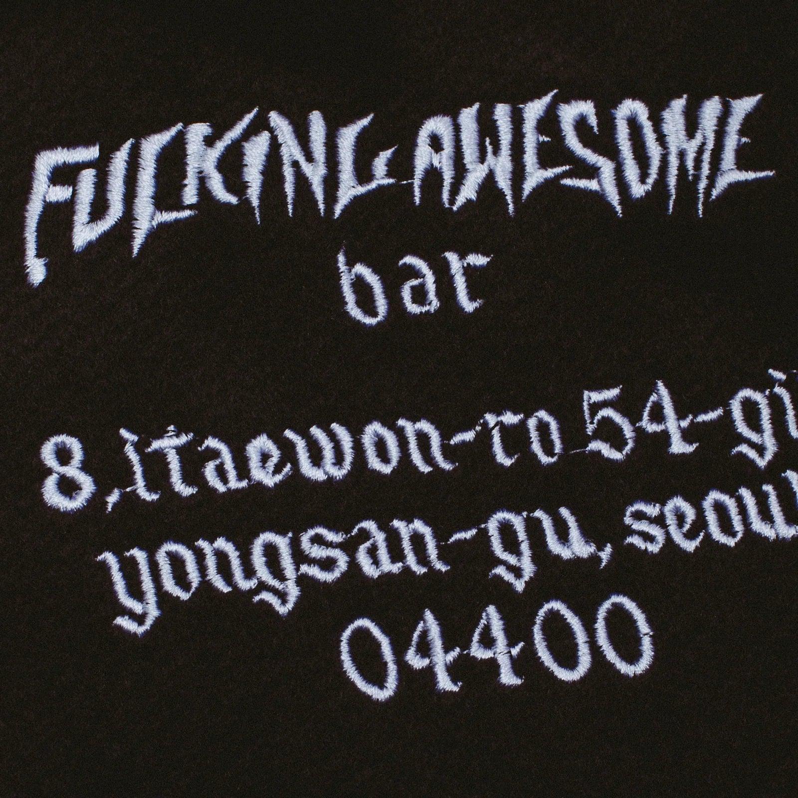 Fucking Awesome Korea Bar Varsity Jacket - Black - Never Never