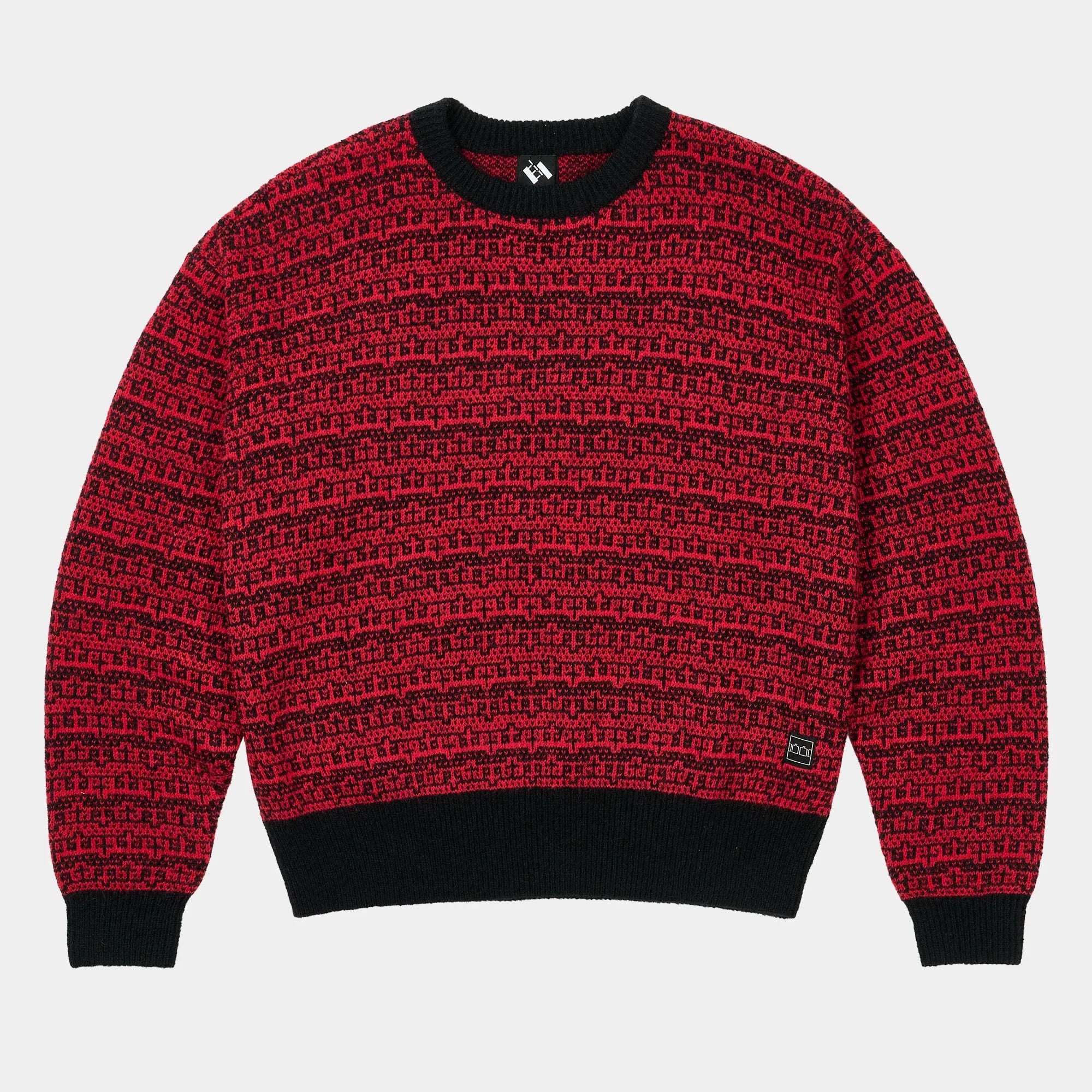 The Trilogy Tapes TTT Shadow Multiple Knit - Carmine Red/Black