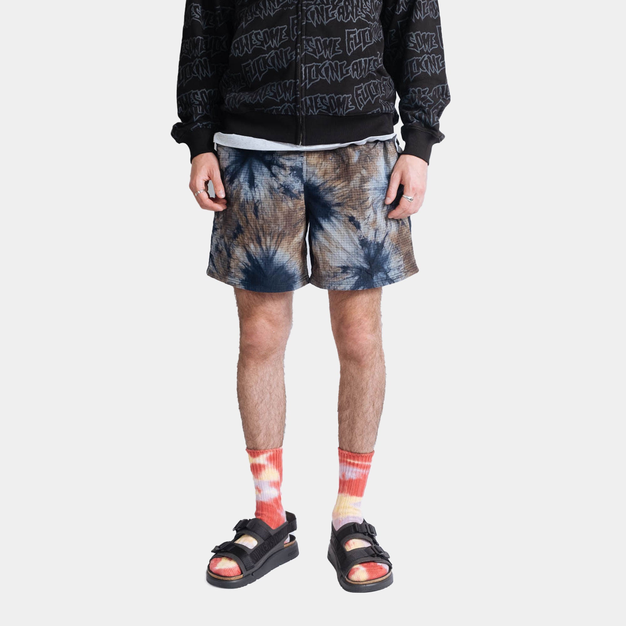 The Trilogy Tapes Ripstop Shorts - Sea Smoke/Rust