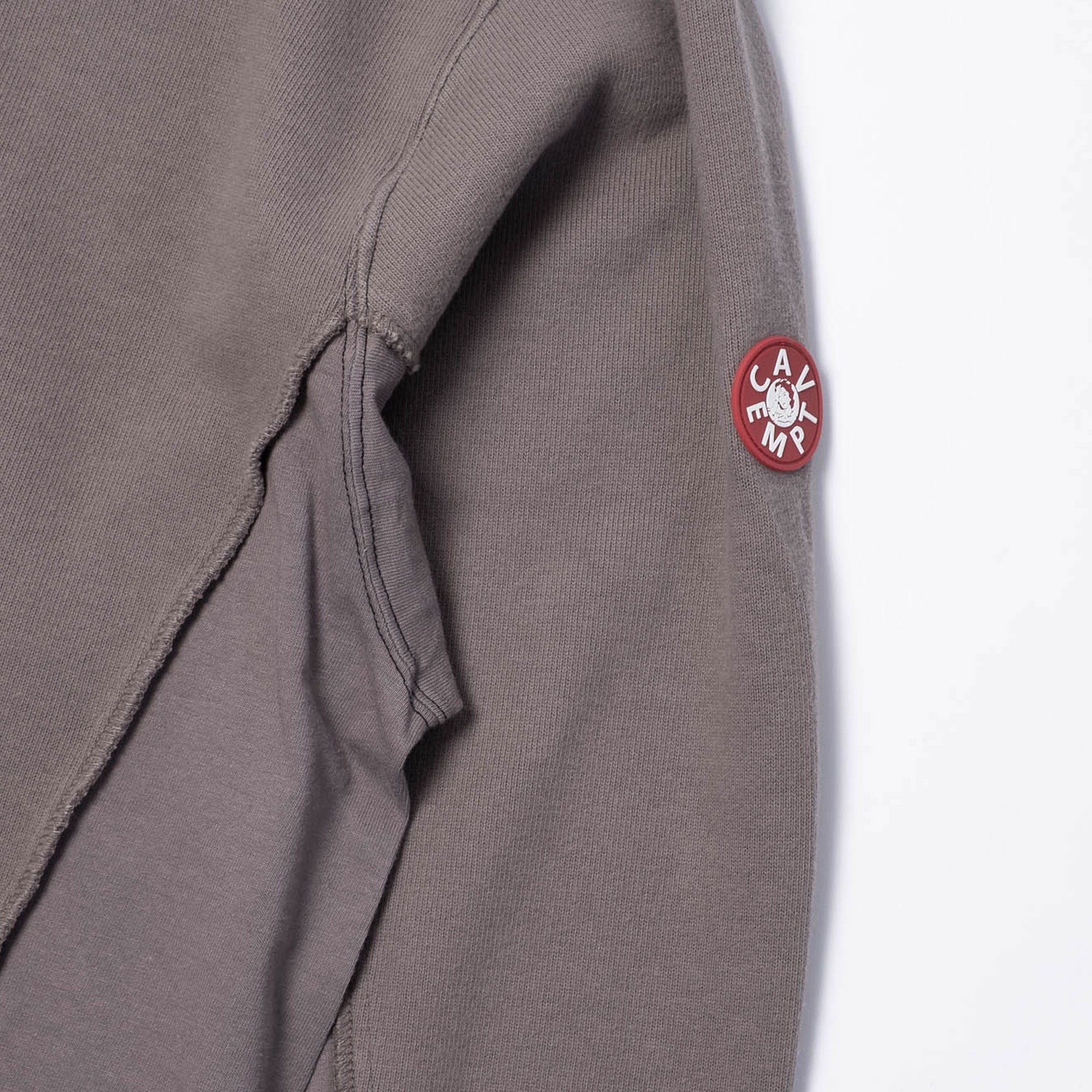 Cav Empt Side Seam DBL Knit Long Sleeve T-Shirt - Charcoal
